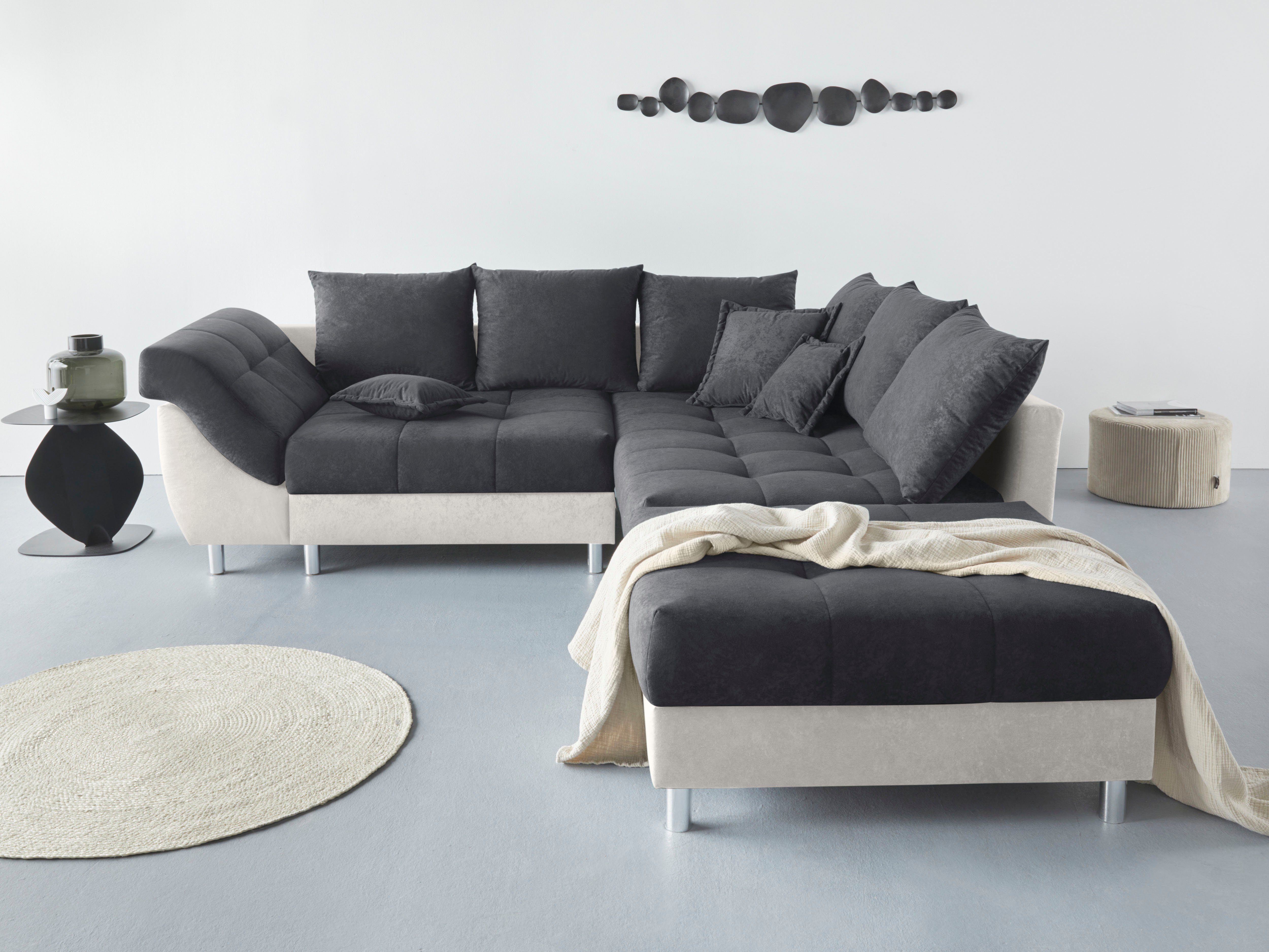 COLLECTION AB links Hocker, Joseli, Recamiere Polstergarnitur rechts oder Ecksofa montierbar (Spar-Set), und