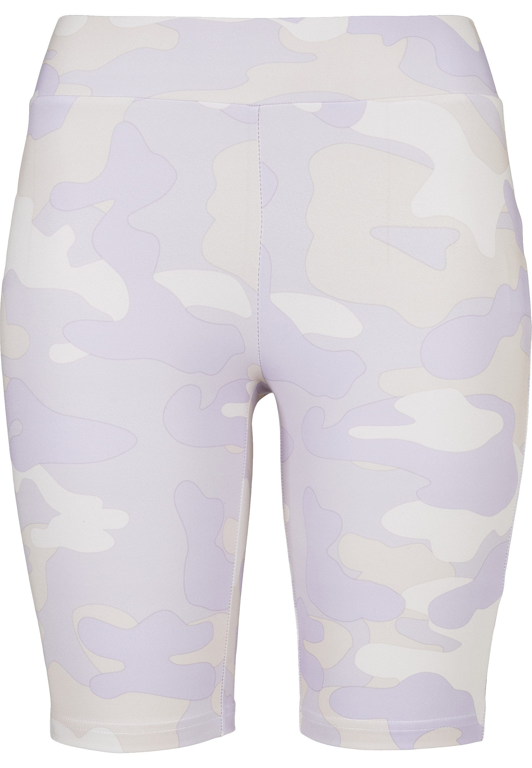 Stoffhose Urban Classics Damen Ladies High Waist Camo Tech Cycle Shorts