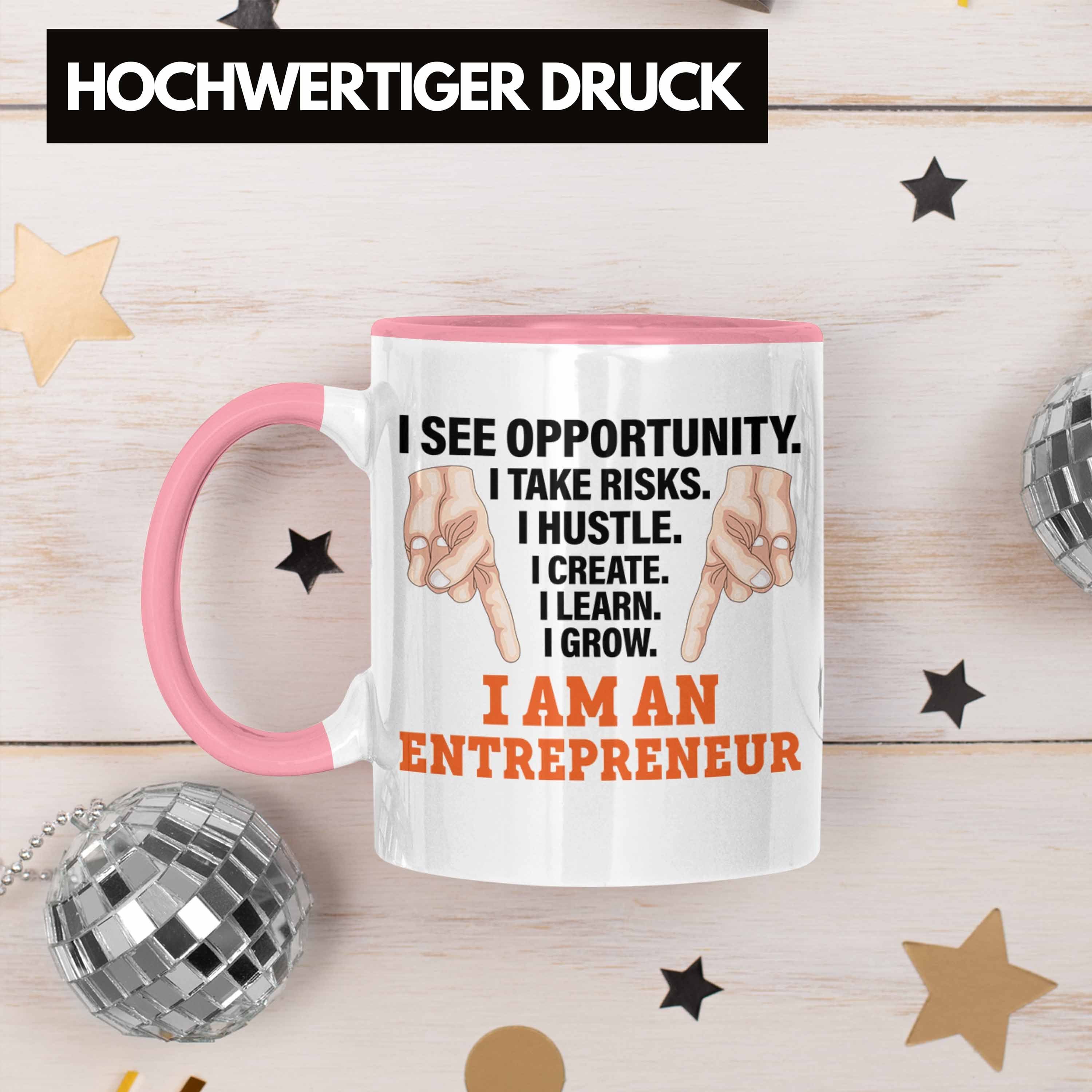 Selbstständig Motivation Trendation Entrepreneurship Trendation Entrepreneur Rosa Tasse Geschenk Tasse Spruch Idee -