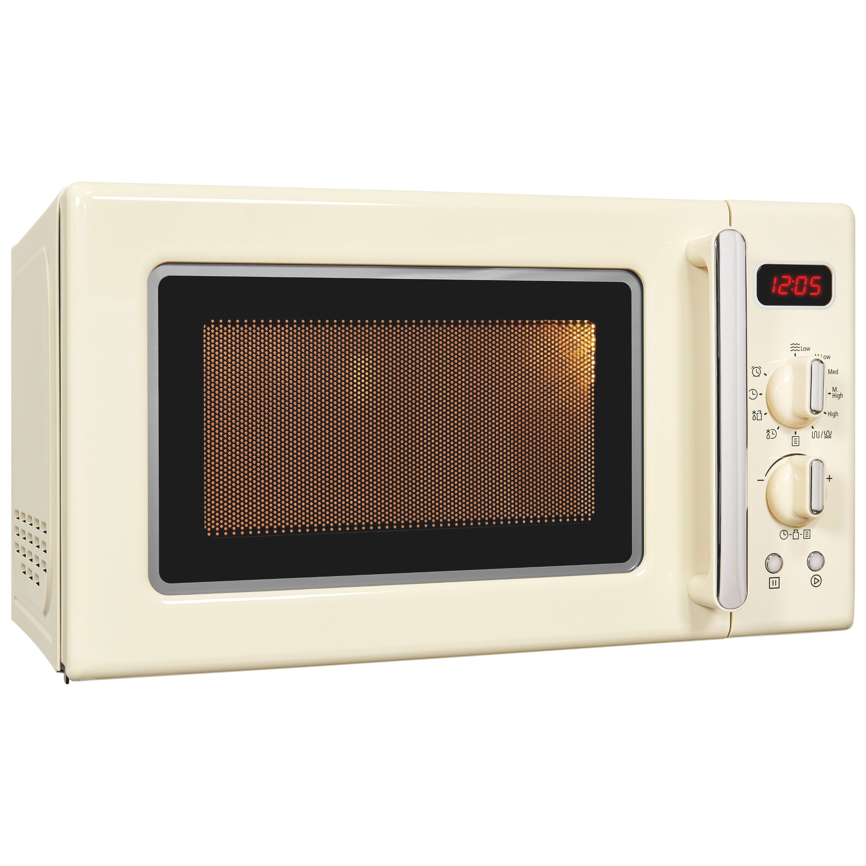 exquisit Mikrowelle, Grill, Mikrowelle, 20,00 l, attraktives Retro-Design mit praktischer Grillfunktion und Display