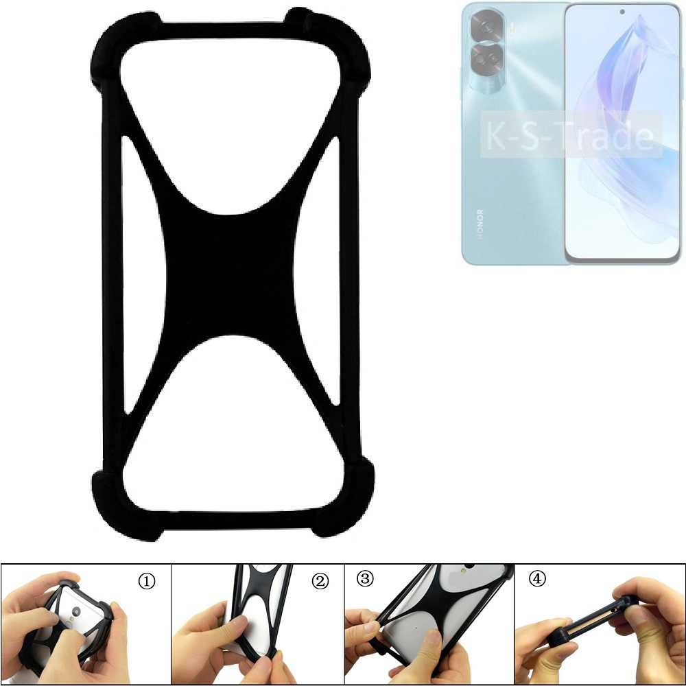 K-S-Trade Handyhülle für Honor 90 Lite, Handy-Hülle Schutz-Hülle Silikon Bumper TPU Softcase Smartphone