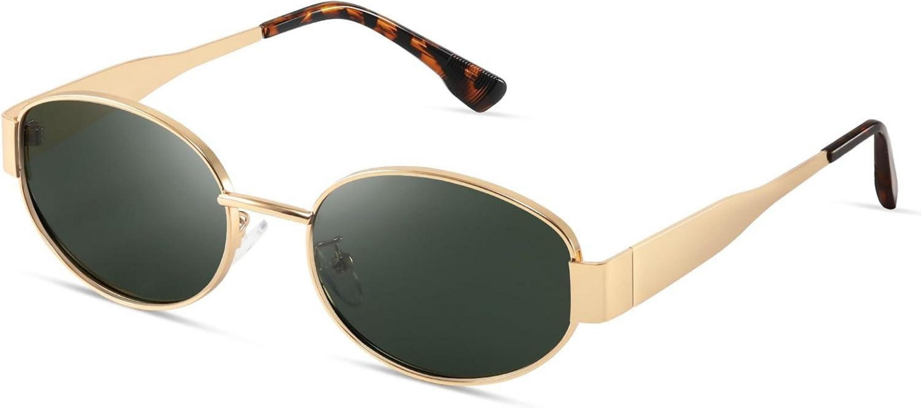 Retrosonnenbrille Sonnenbrille Damen Polarisiert Gold Oval Vintage Uv400 Kathleen