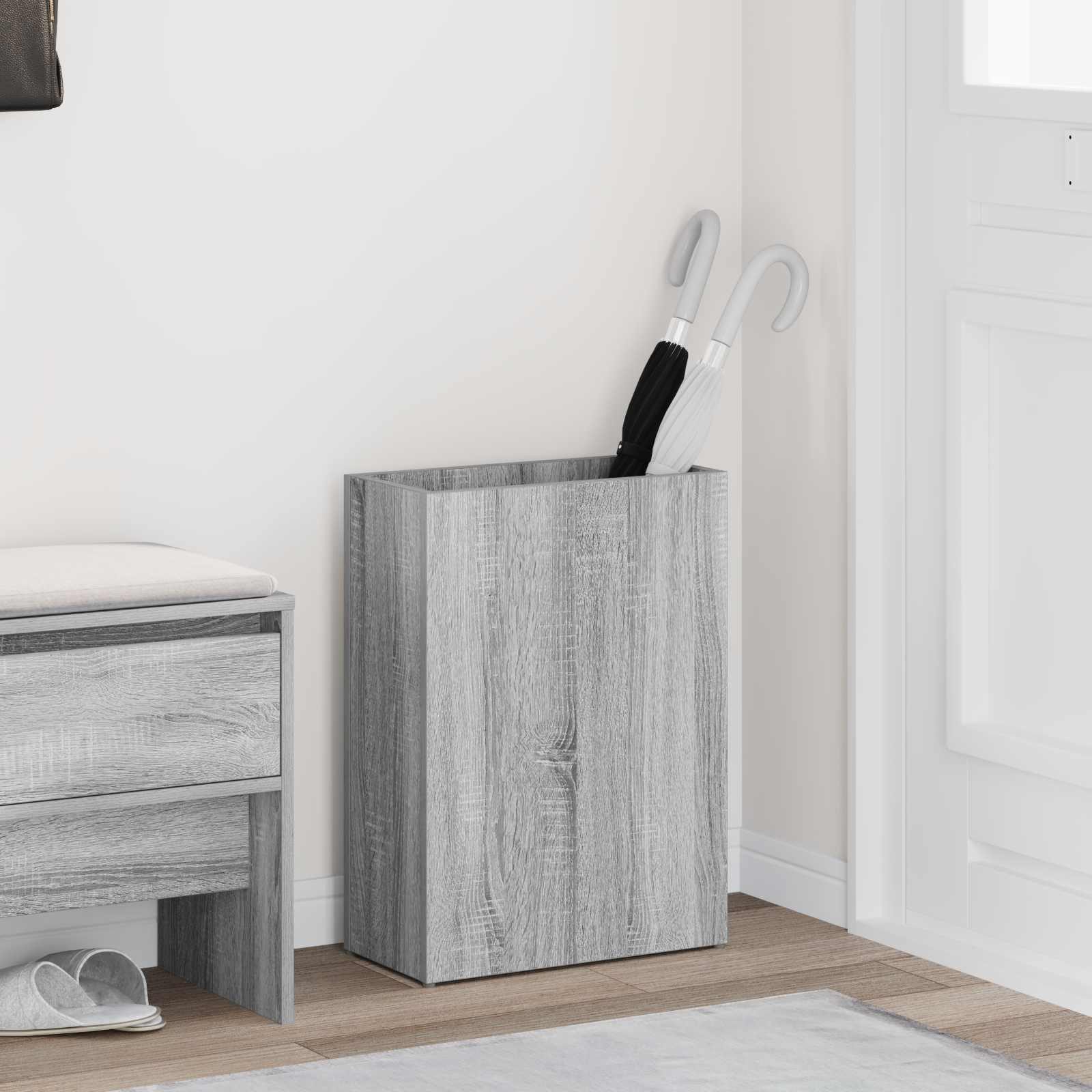 vidaXL Schirmständer Sonnenschirmhalter Sonoma-Grau 40 x 20 x 55,5 cm Holzwerkstoff (1 St)