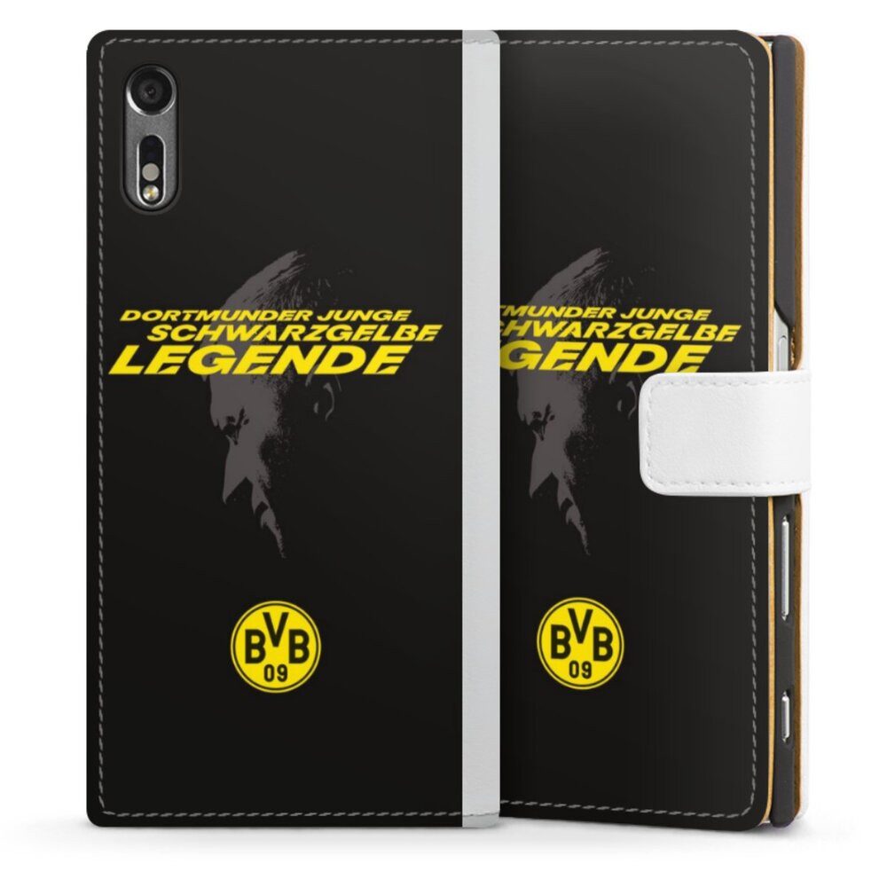 DeinDesign Handyhülle Marco Reus Borussia Dortmund BVB Danke Marco Schwarzgelbe Legende, Sony Xperia XZ Hülle Handy Flip Case Wallet Cover Handytasche Leder