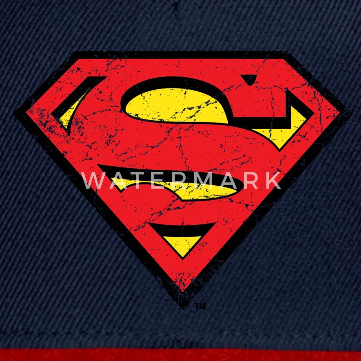 Spreadshirt Snapback Cap DC Comics Superman Logo Used Look Karneval Snapback Cap (1-St)