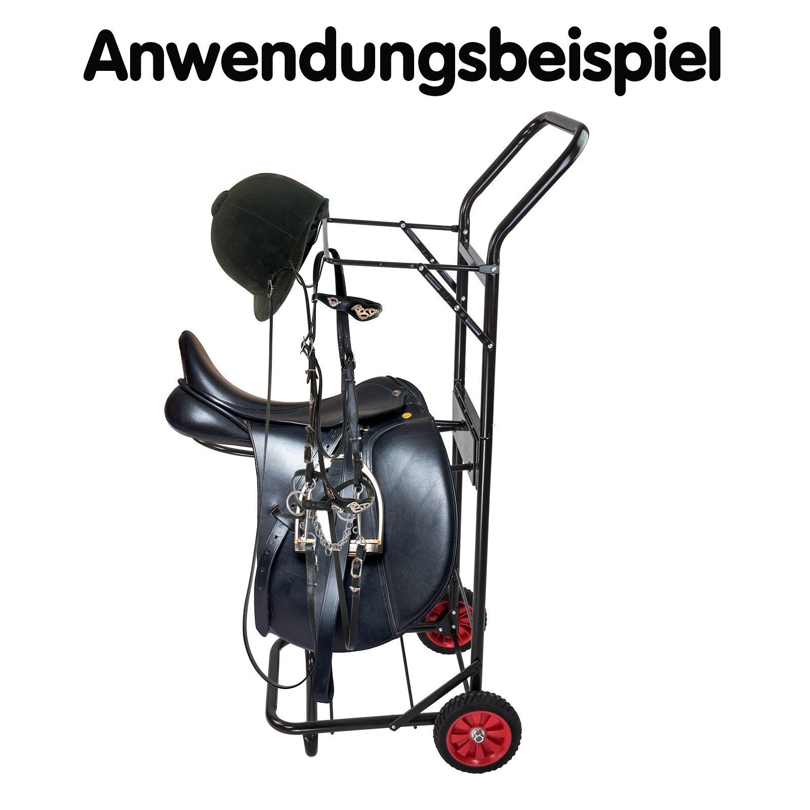 Sattelhalter Sattelwagen - Reitsattelwagen - Pferdesattelwagen - Sattelhalter für alle Sattelarten geeignet