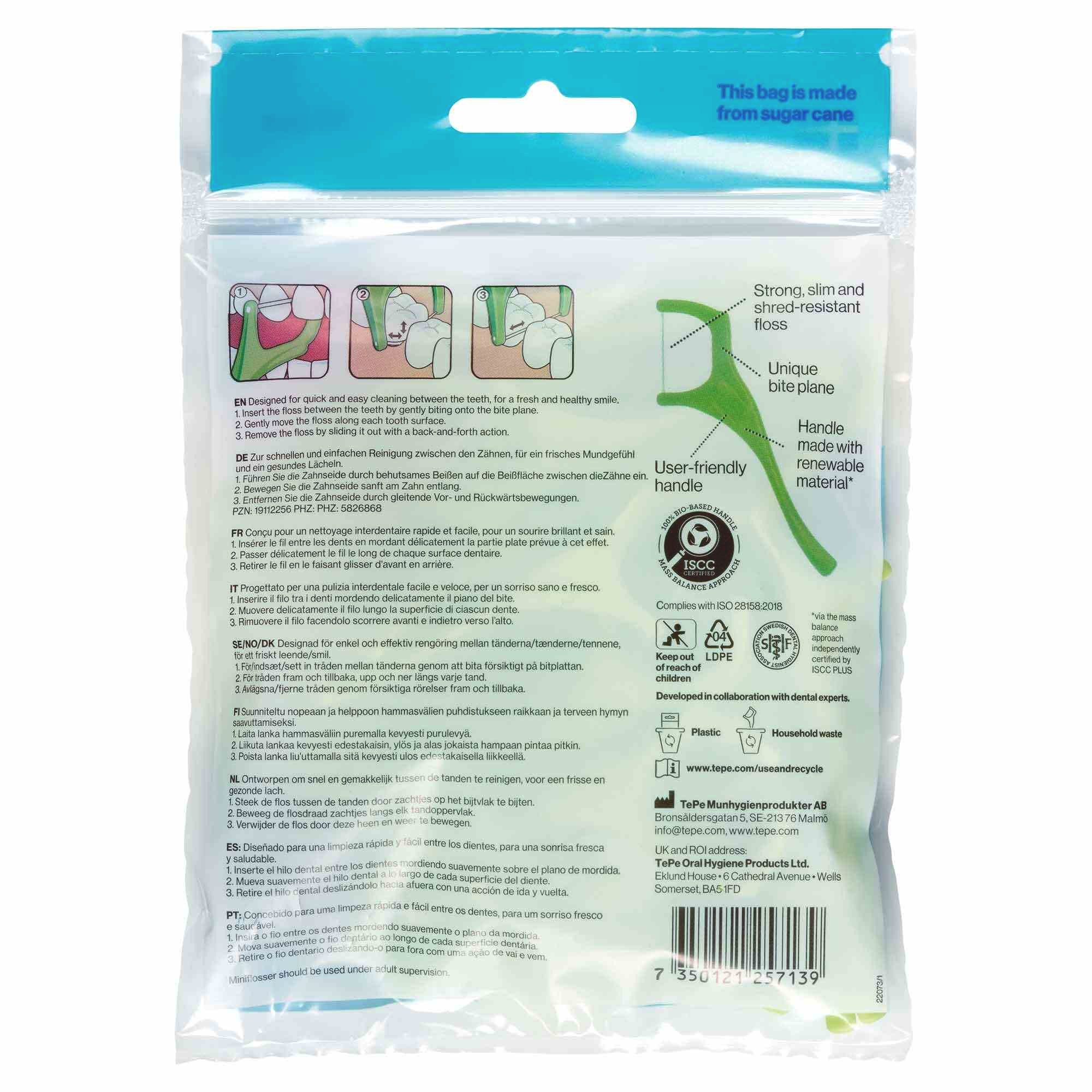 TePe Zahnseide 3er Set TePe Miniflosser, Zahnseidenhalter (3x36), (3er Set, 3-St)