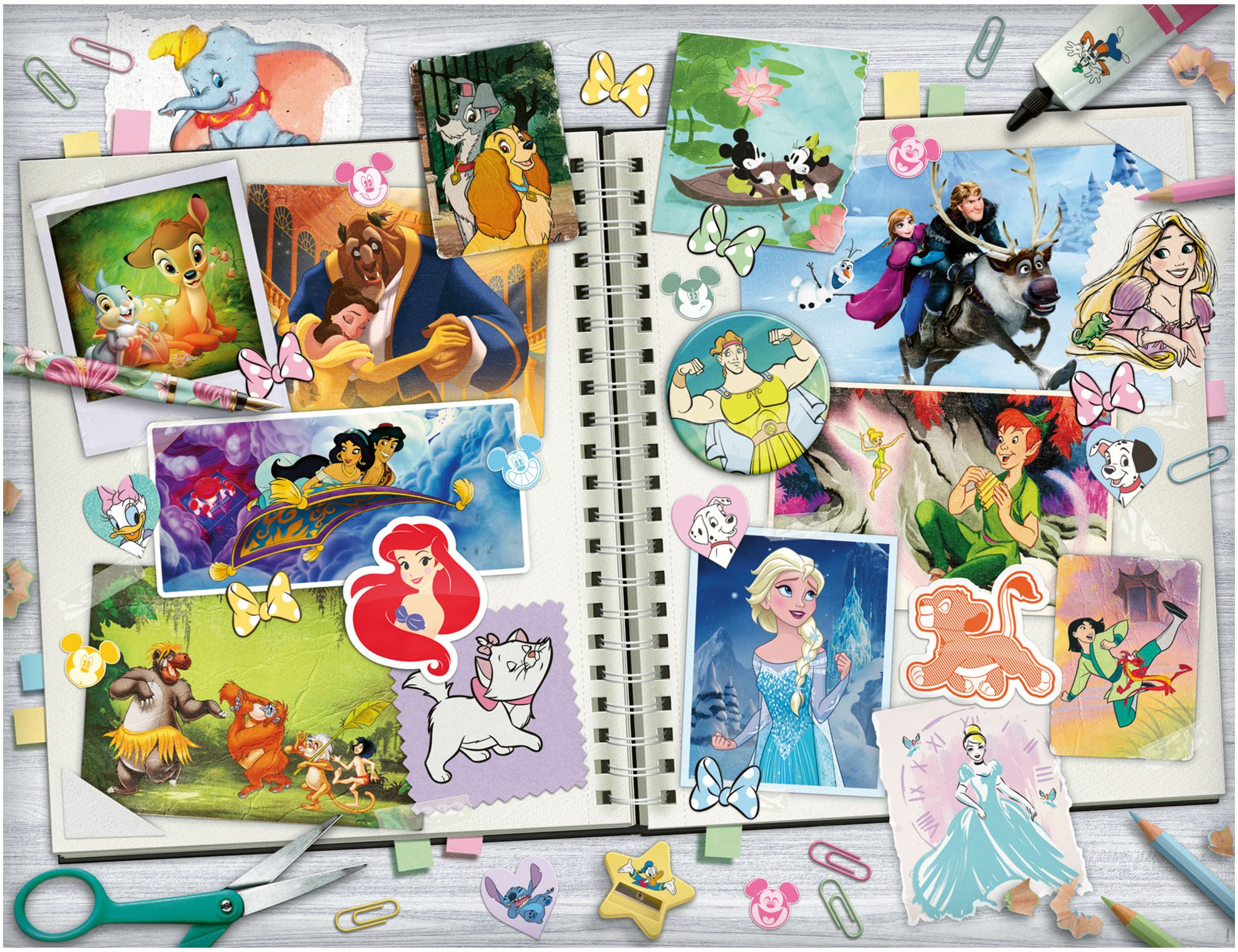 Ravensburger Puzzle Disney, Scrapbook, 2000 Puzzleteile, Made in Germany