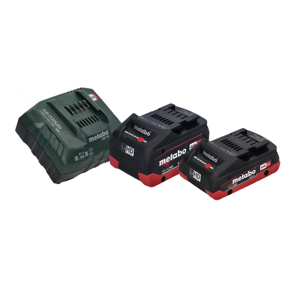 metabo Basis Set 1x LiHD Akku 4,0 Ah 18 V CAS Li-Ion Akku + 1x LiHD Akku 5,5 Schnelllade-Gerät