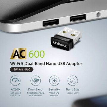 Edimax AC600 WLAN 5 Nano USB-Adapter Netzwerk-Adapter