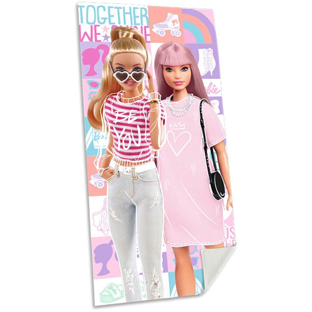 Barbie Strandtuch Barbie and Friends Badetuch Strandtuch 70x140 cm 100% Baumwolle