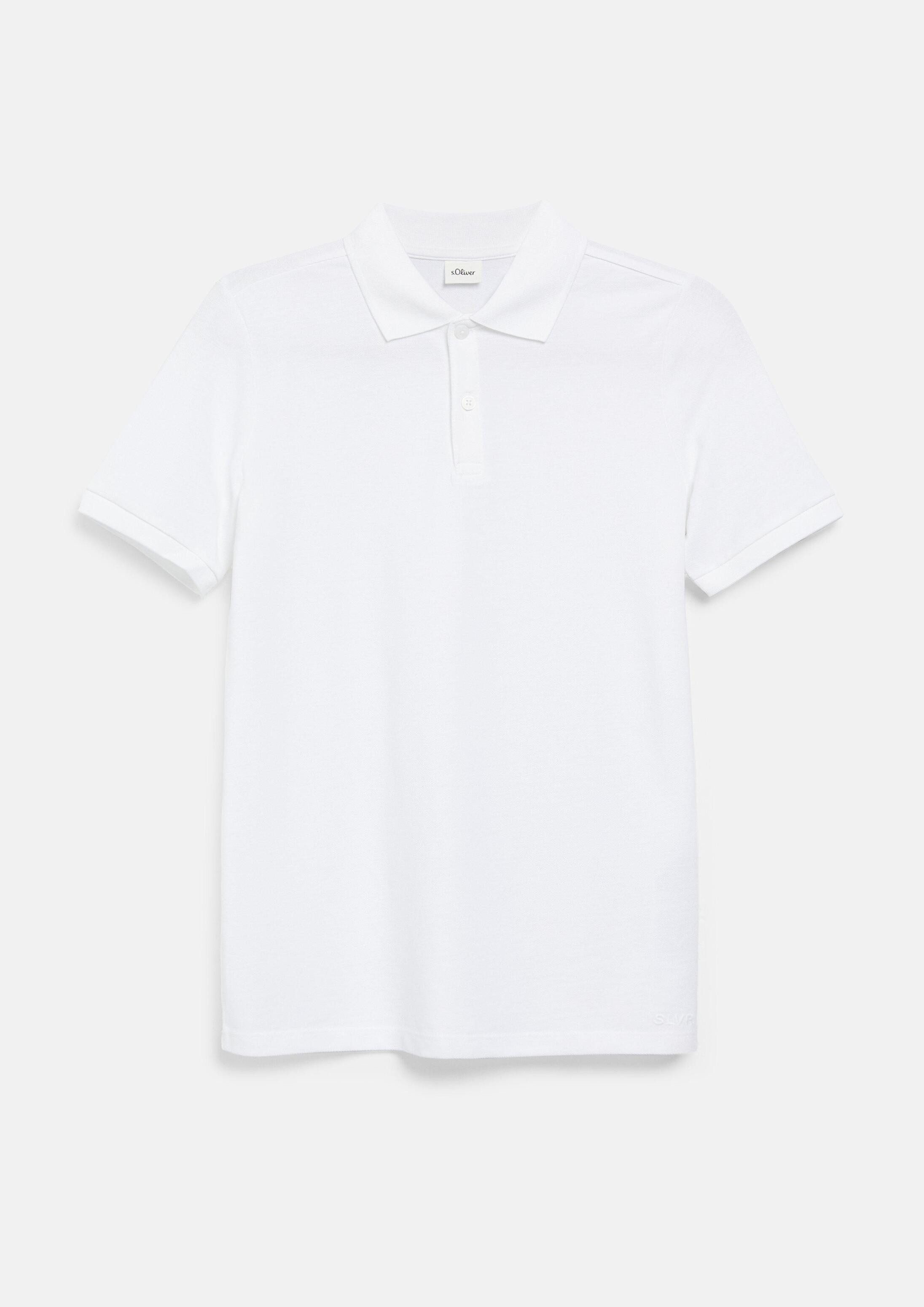 s.Oliver Kurzarmshirt Polo-Shirt Poloshirt aus Baumwollpiqué