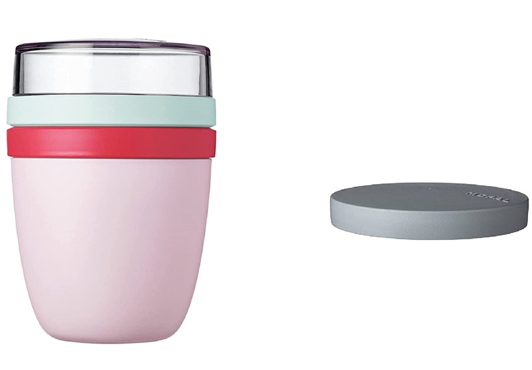 Mepal Lunchbox Lunchpot Ellipse,Praktischer Müslibecher, Joghurtbecher, To Go Becher, Polypropylen (PP), PCTG, mach aus deinem Lunchpot einen Snackpot