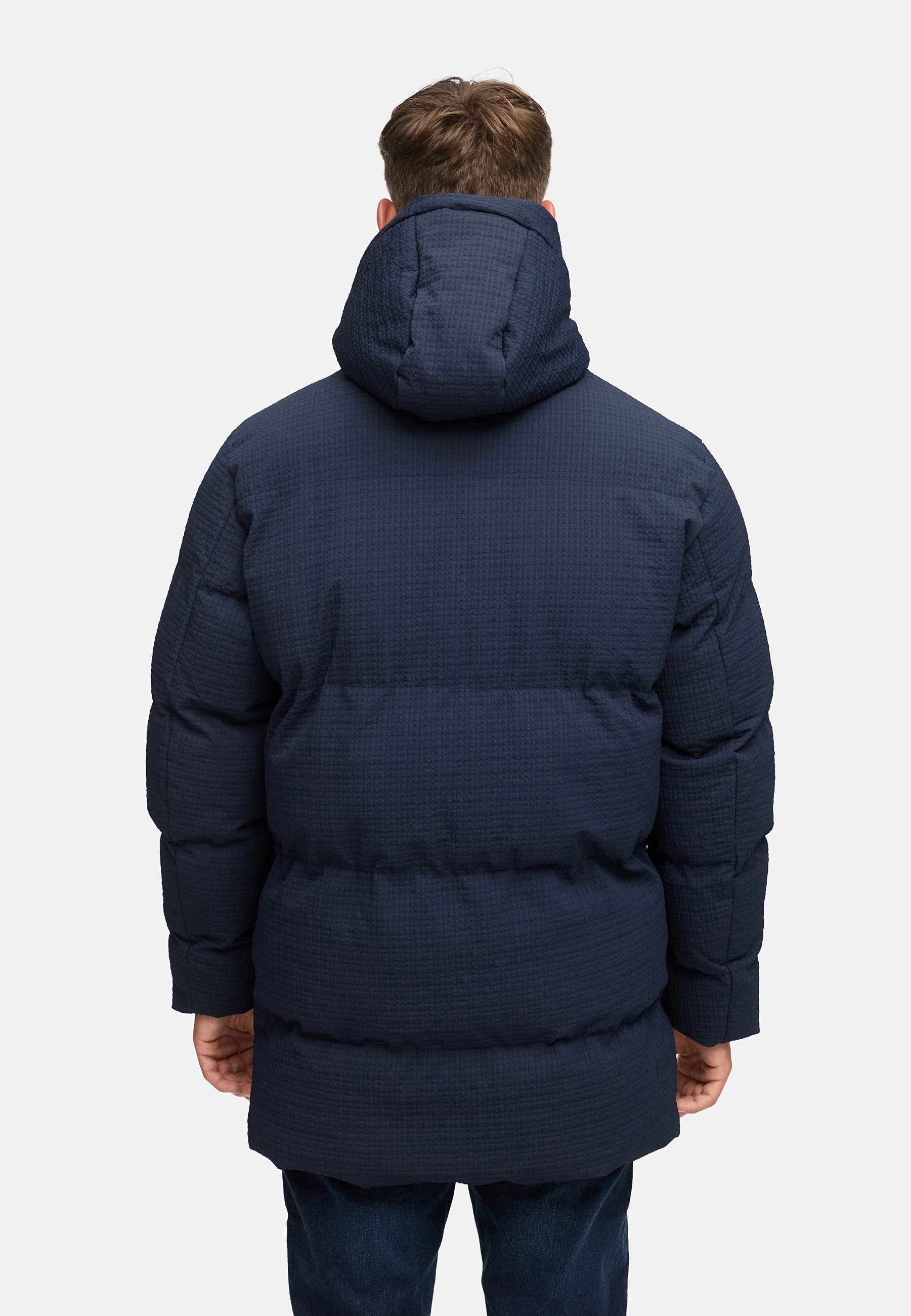 Indicode Wintermantel Herren INLondoy Jacke Winter Herrenjacke Parka mit markanter Struktur und Kapuze