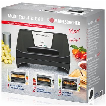 Rommelsbacher Waffeleisen Multi Toast & Grill SWG 700 3-in-1 Max