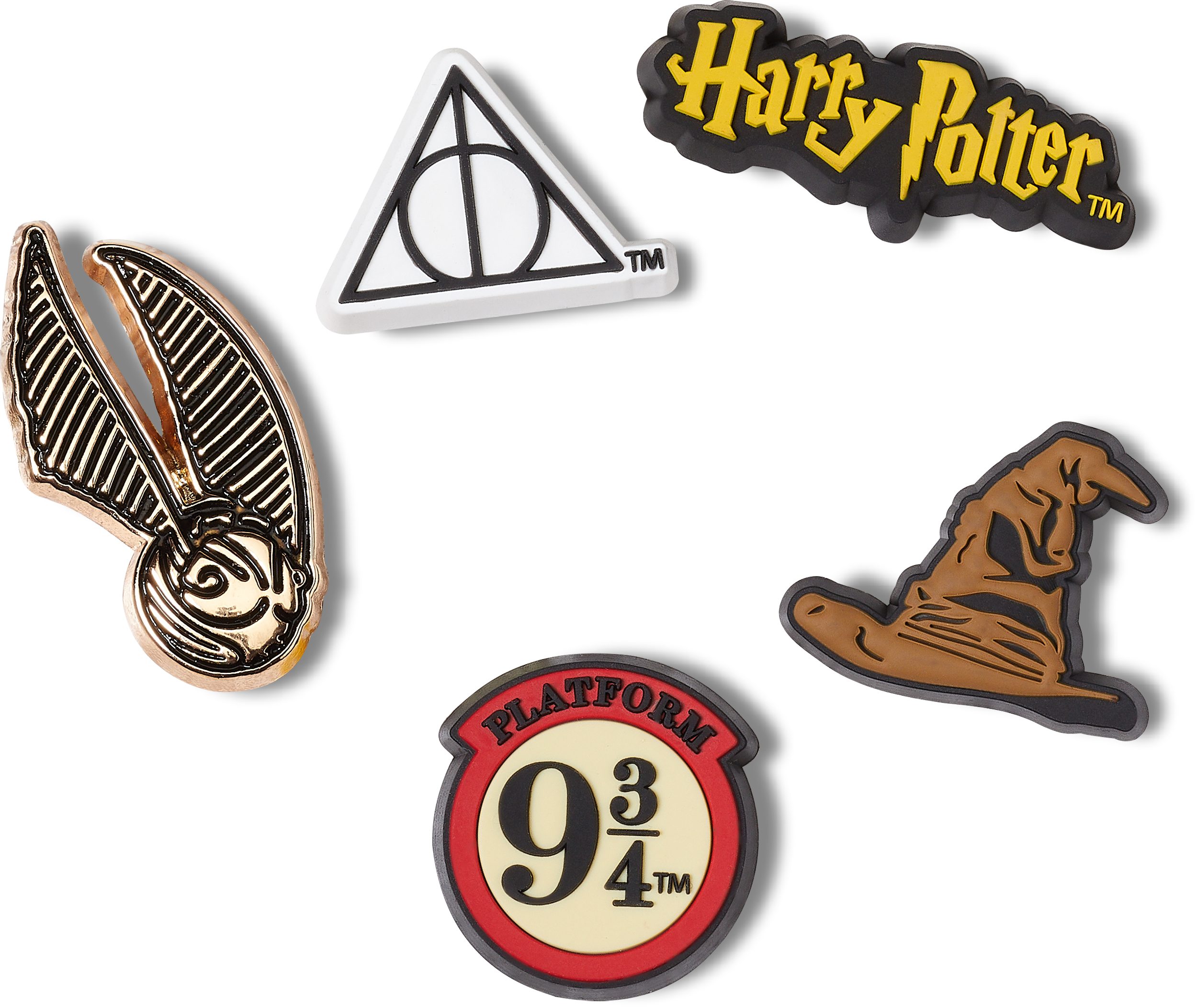 Crocs Schuhanstecker Jibbitz™ Harry Potter Symbol (Set, 5-tlg., Kein Spielzeug. Nicht für Kinder unter 3 Jahren geeignet), Harry Potter Anstecker, Charm, Anstec – Bild 2 von 4