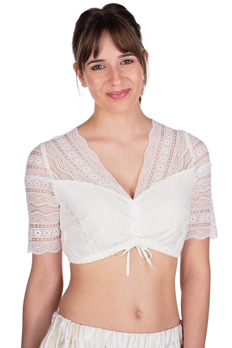 Dirndlbluse Dirndlbluse - GUSTA-FINJA- offweiß