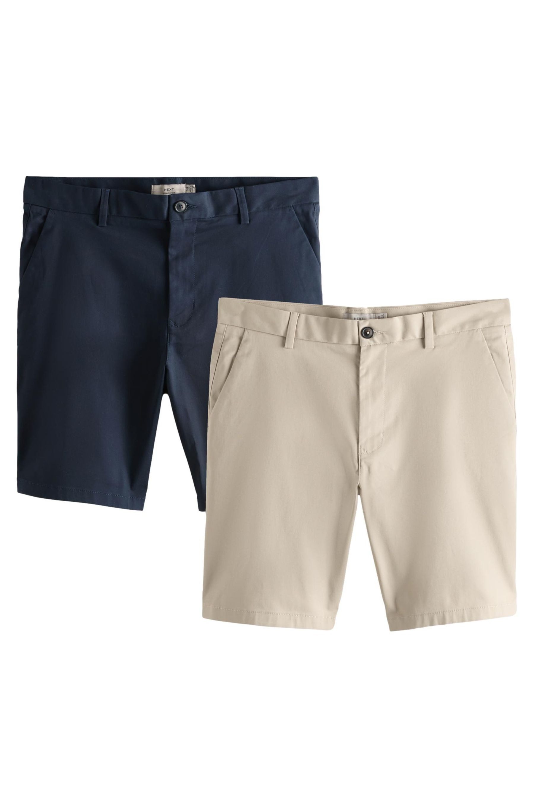 Next Chinoshorts Slim Fit Chinoshorts mit Stretch, 2er-Pack (2-tlg)