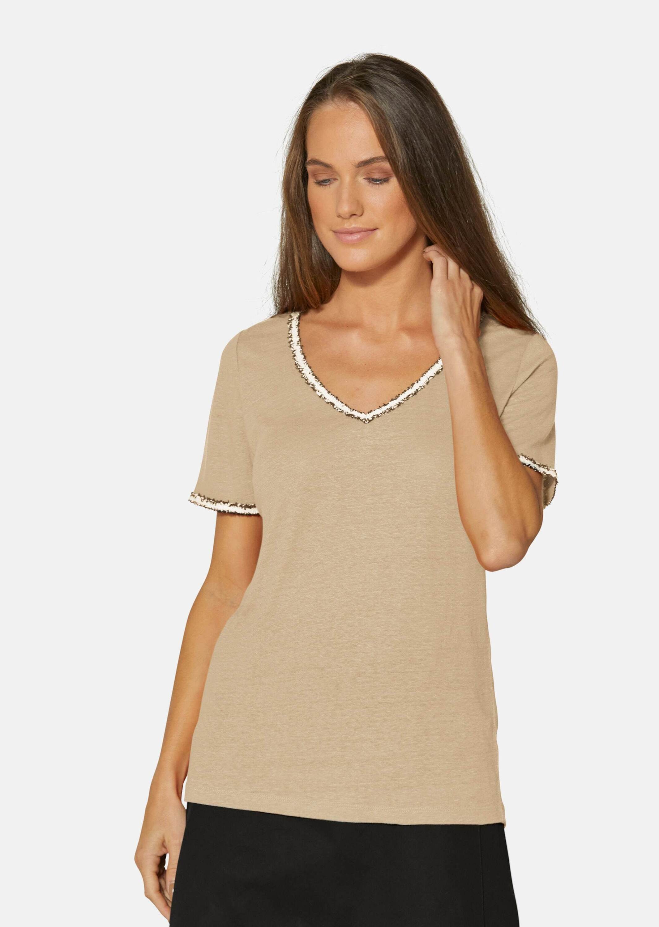 Kurzarmshirt Kurzarm-Shirt aus Leinen