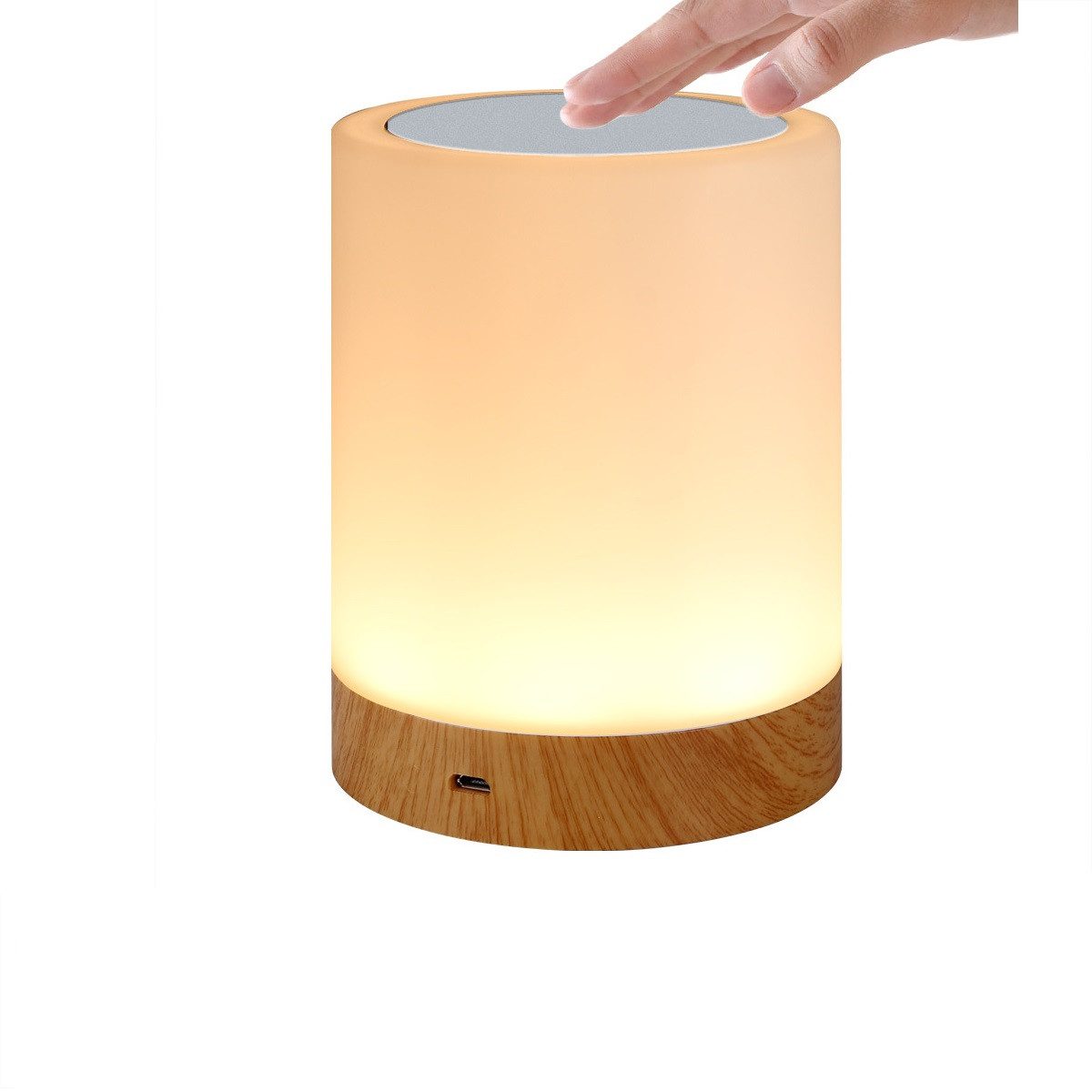 LED Nachtlicht LED Nachttischlampe,Tischlampe Touch Dimmbar mit 7 Farben