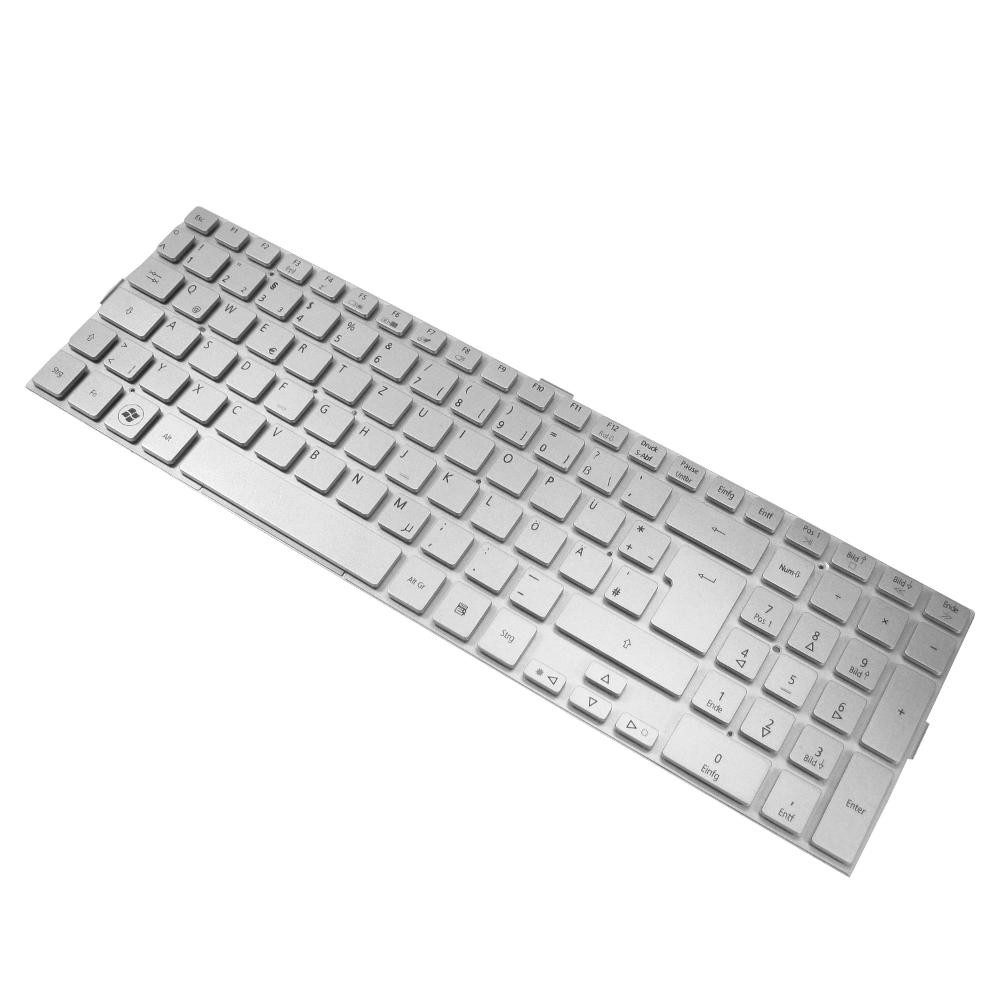 Trade-Shop Ersatzteil passend für Acer Aspire AS5943G, AS8943G, AS8950, AS8950G Tastatur (Tastenbelegung: Deutsch, QWERTZ / Farbe: Silber)