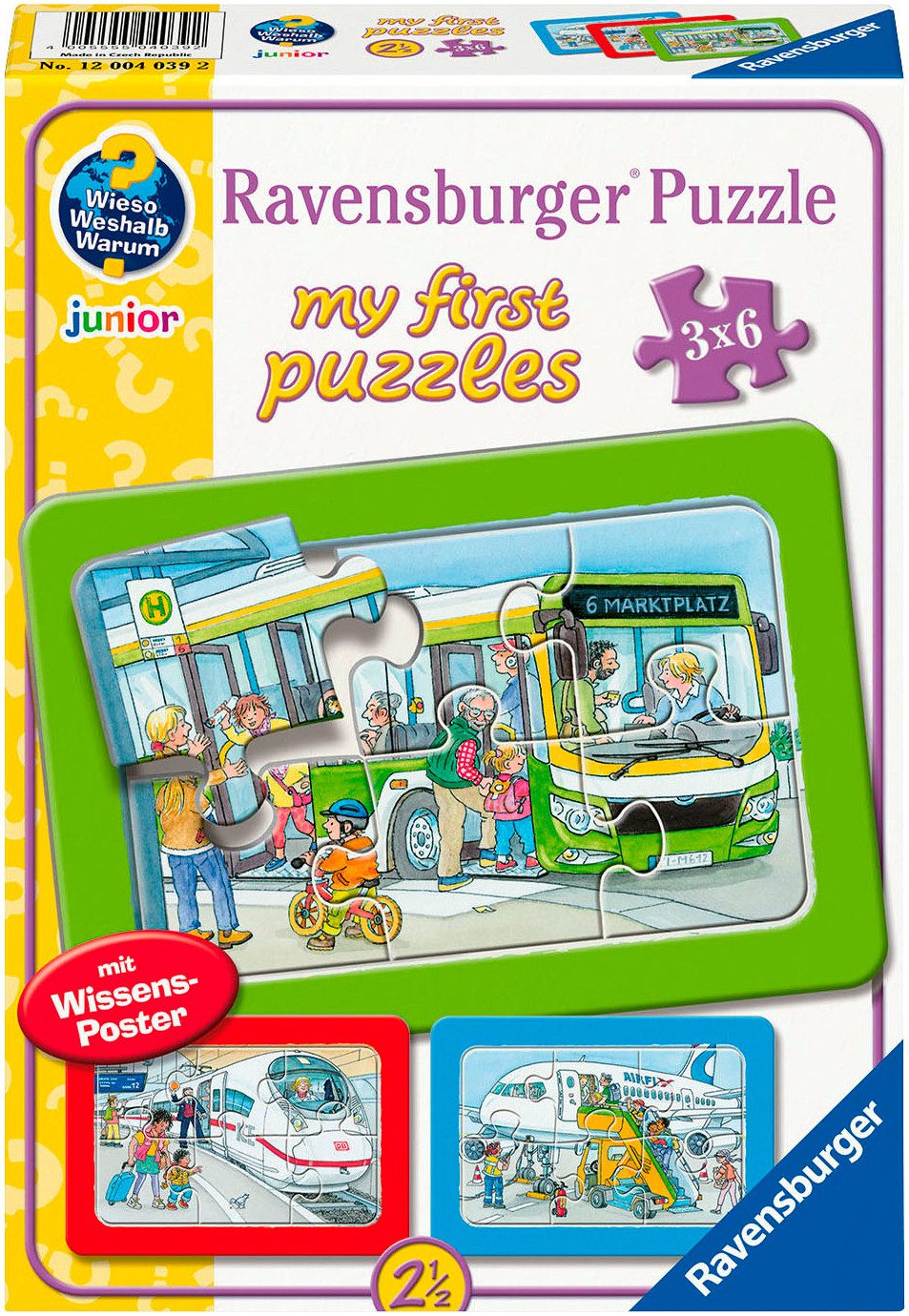 Ravensburger Rahmenpuzzle Wieso? Weshalb? Warum? Unterwegs mit Bus, Bahn un günstig online kaufen