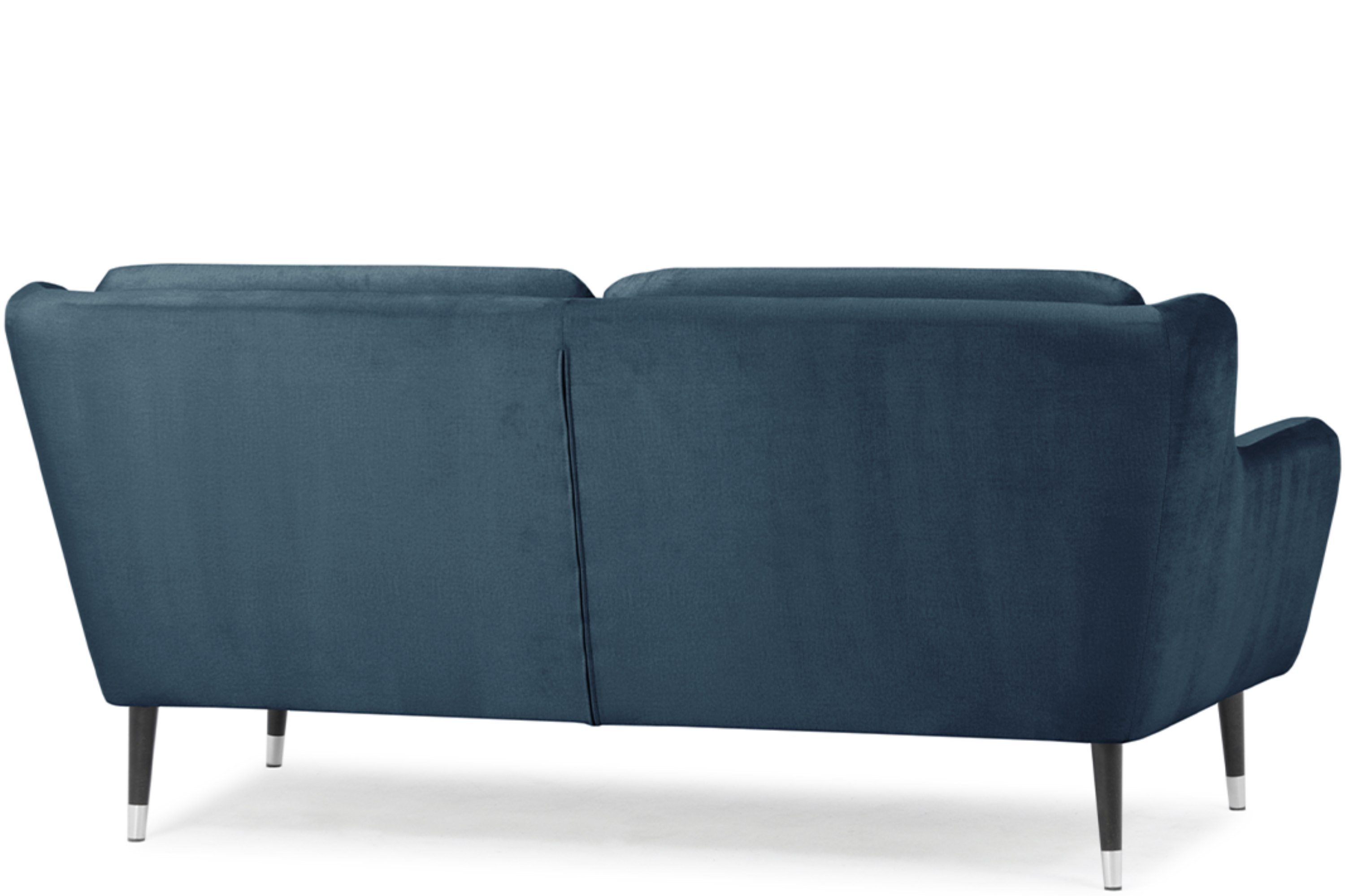 marineblau Konsimo Holzbeinen Sofa | Oberstoff, schwarz 3 AFOS Sitzer, wasserabweisender lackierten hohen marineblau Sofa auf