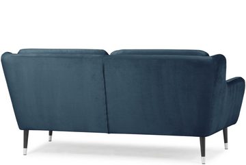 Konsimo 3-Sitzer AFOS Einzelsofa, wasserabweisender Oberstoff, auf hohen schwarz lackierten Holzbeinen