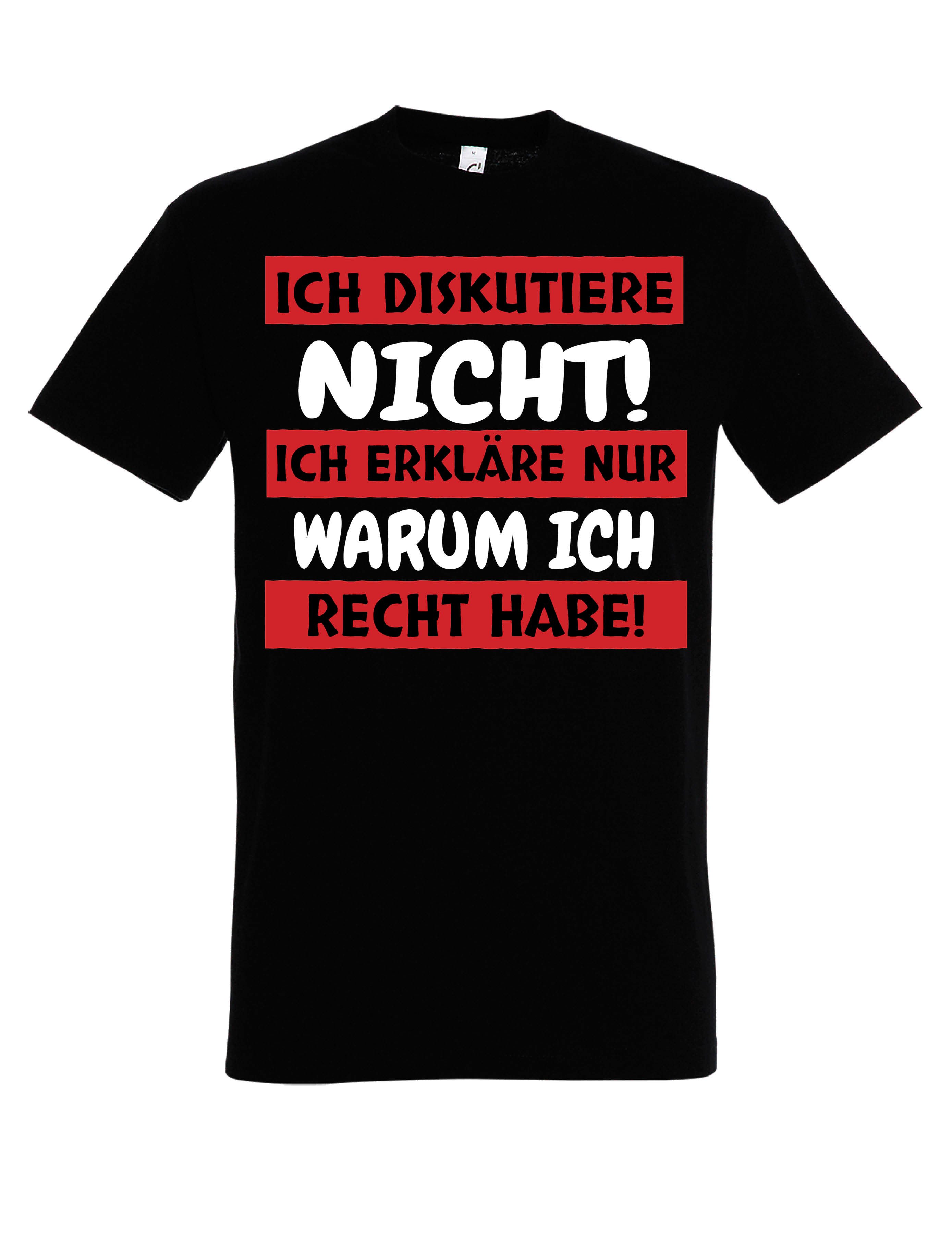 T-Shirt "Ich diskutiere nicht" Herren T-Shirt Print lustig Statement Geschenk