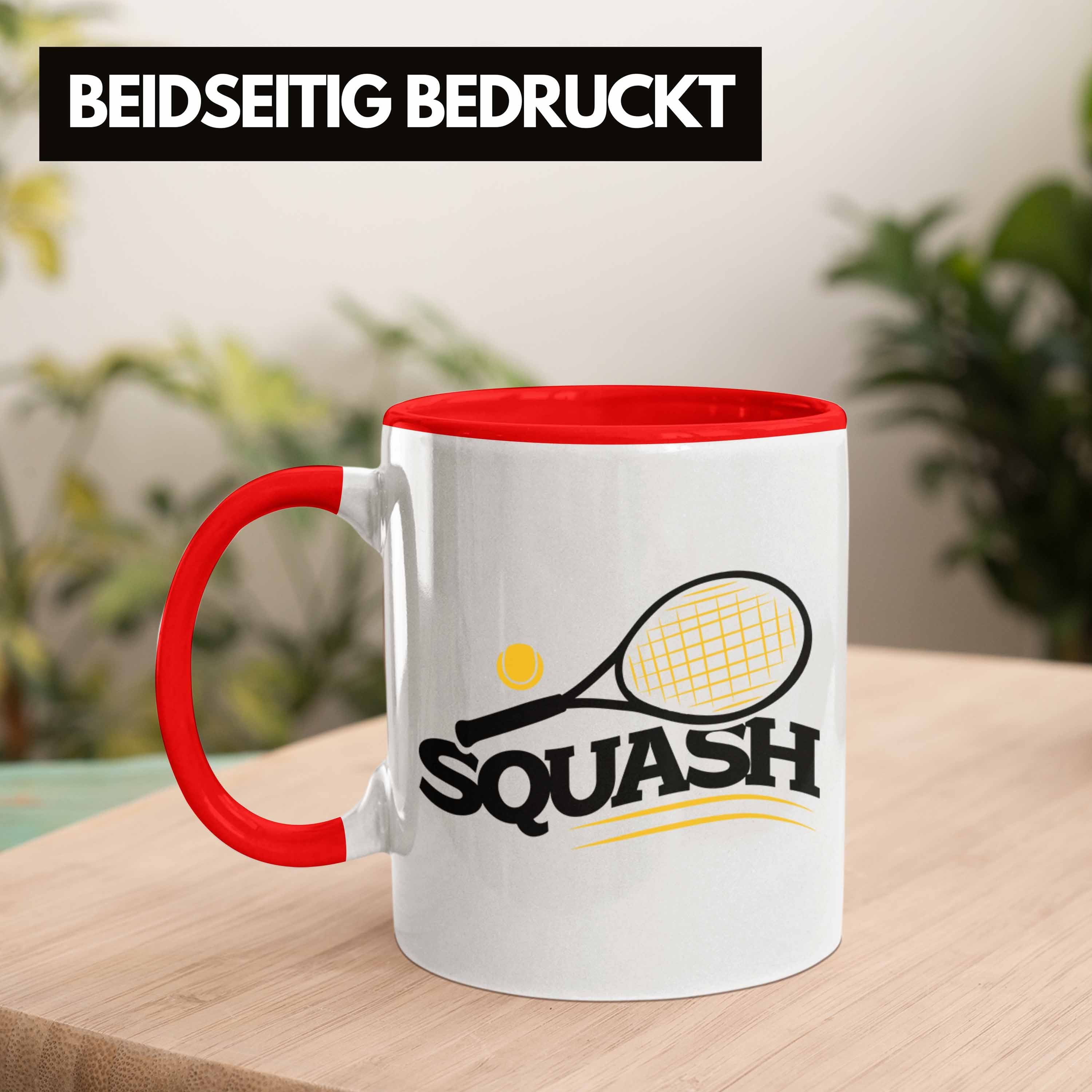 Geschenk für Tasse Squash-Spieler Trendation Squash-Tasse Lustige Rot