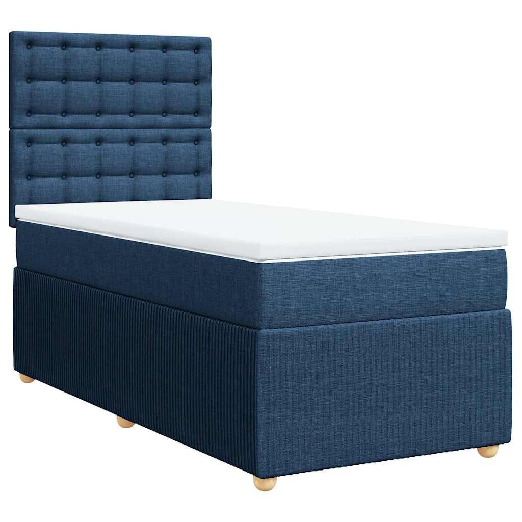 vidaXL Bett Boxspringbett mit Matratze Blau günstig online kaufen