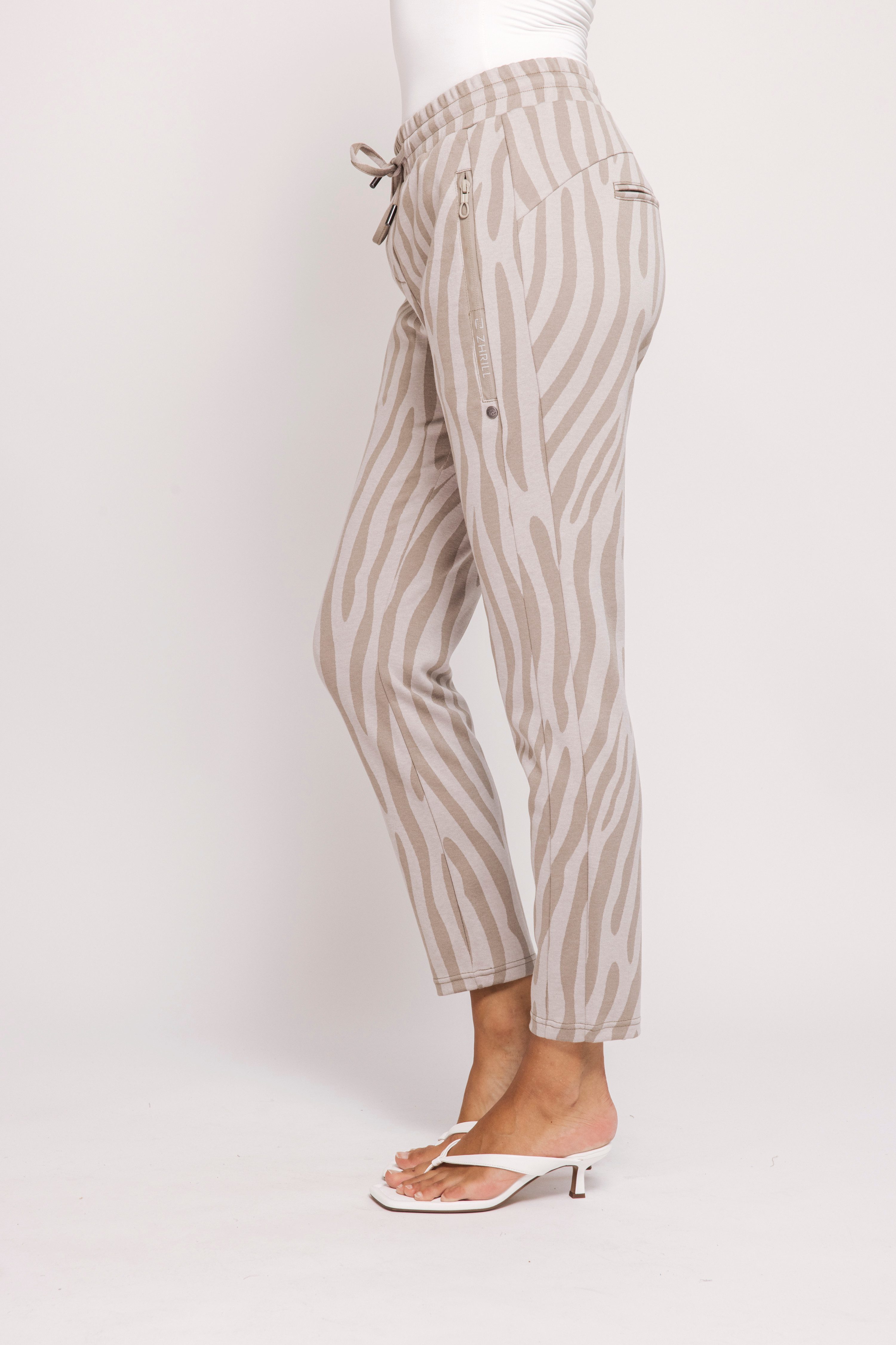 Zhrill 7/8-Hose CHIARA CASUAL Slim Fit, Zebra-Muster