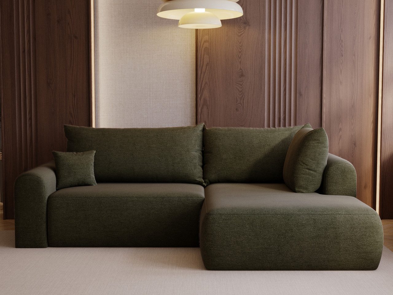 GrainGold Ecksofa L-Form Savana Bis, Set, Couch, T30-Schaum, Wellenfederkern, Schlaffunktion, Bettkasten