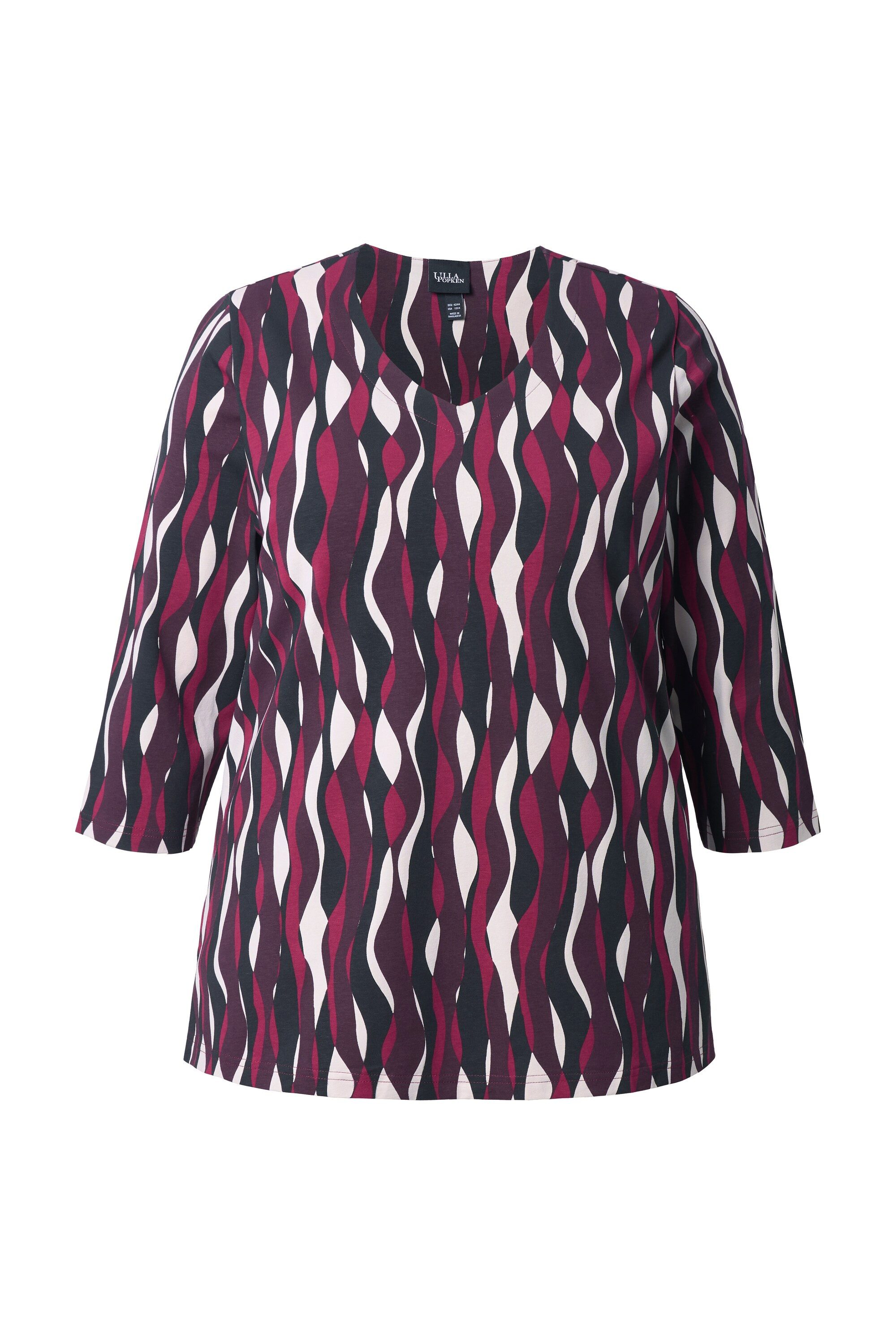 Ulla Popken T-Shirt Shirt Wellen Classic günstig online kaufen