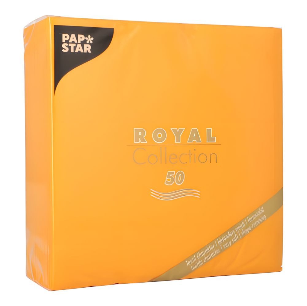 PAPSTAR Papierserviette Servietten ROYAL Collection 1/4-Falz 40 cm x 40 cm orange 50 Stk – Bild 3 von 4