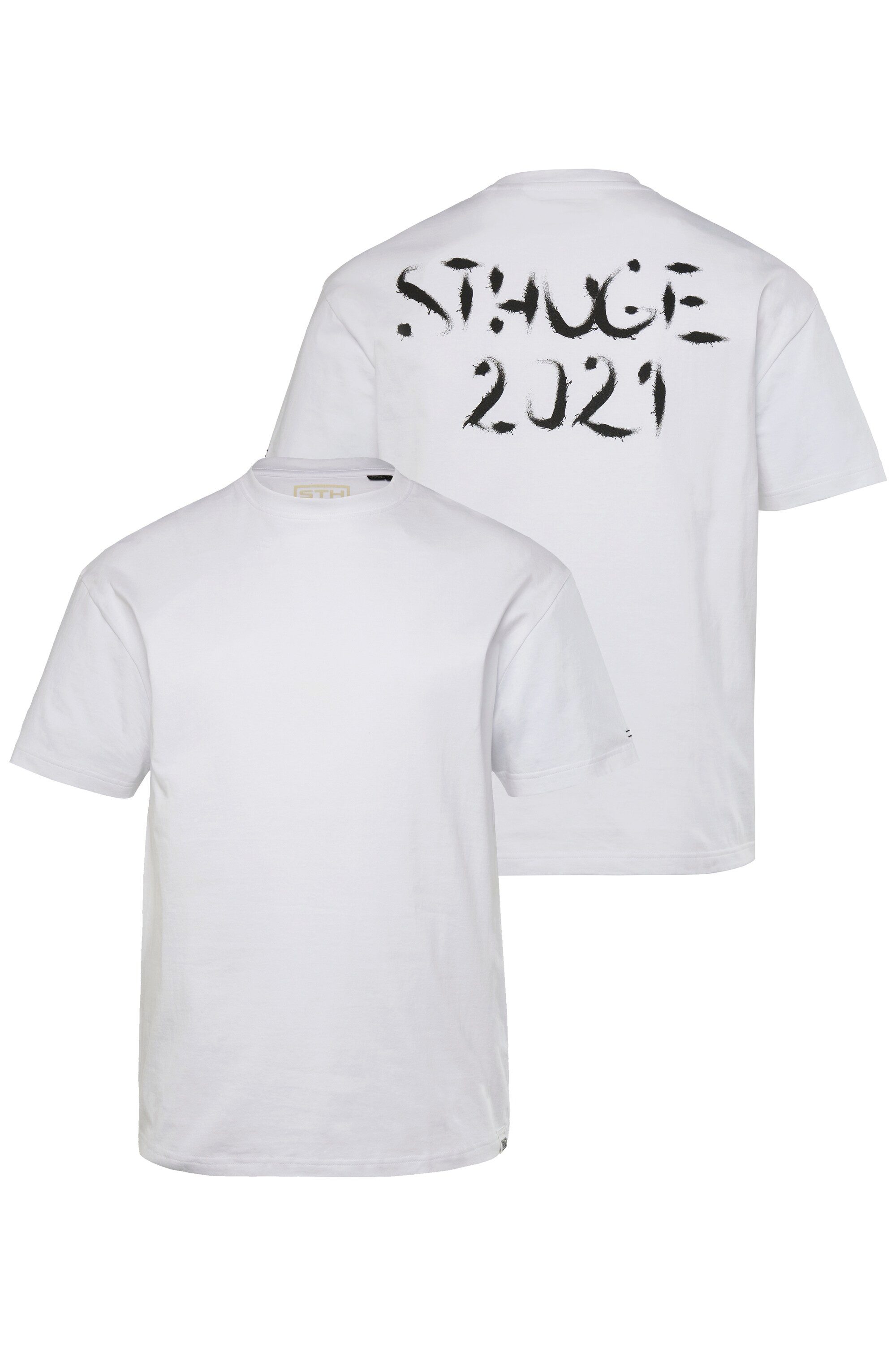 STHUGE T-Shirt T-Shirt Halbarm oversized Rückenprint