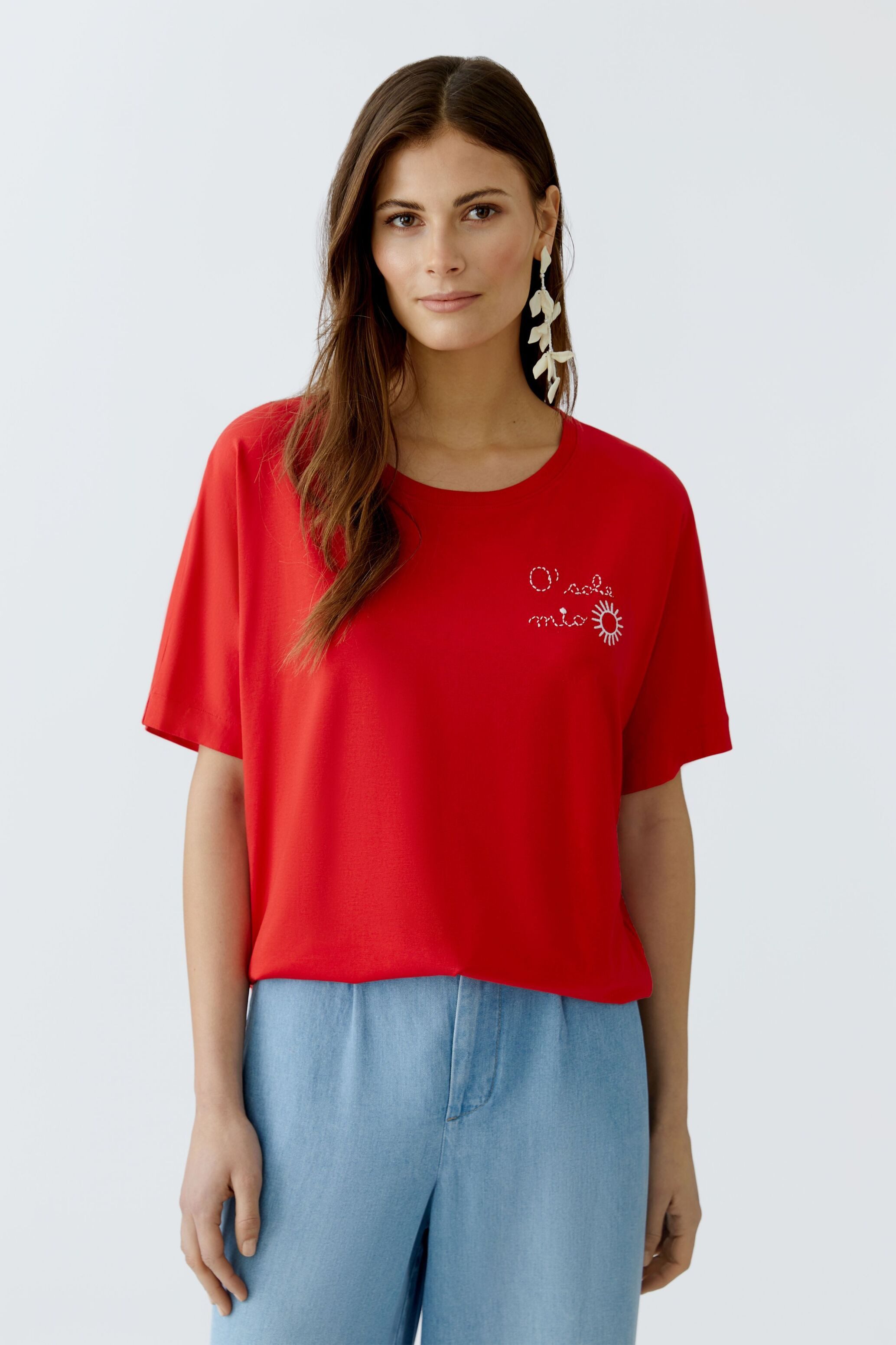 Oui T-Shirt T-Shirt elastische Baumwoll- Modalmischung günstig online kaufen