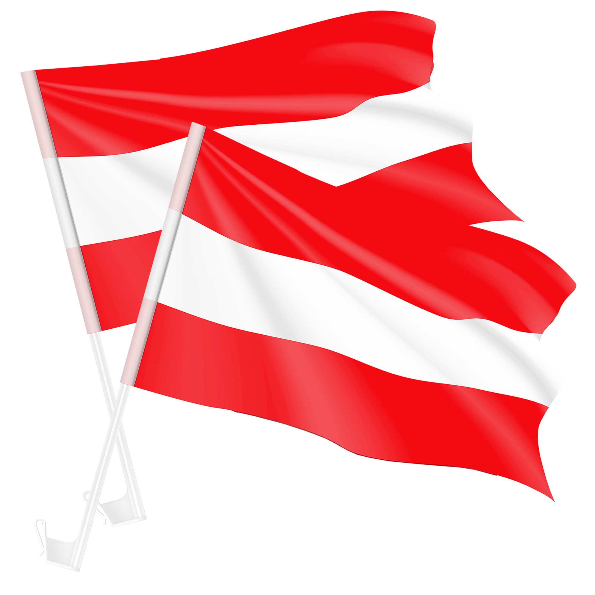 Flagge Autofahnen Set 2 Stück Länderflagge Fanartikel Fußball EM WM Auto