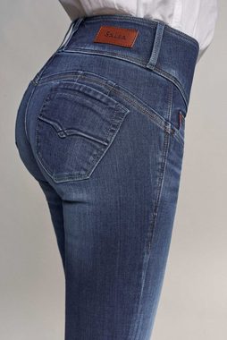 Salsa Stretch-Jeans SALSA JEANS MYSTERY PUSH UP premium waschung mid blue used 119088.8503