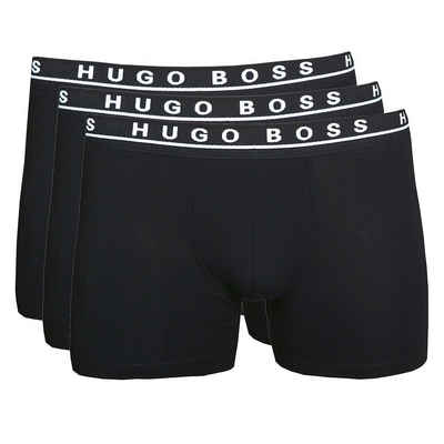 BOSS Боксерские мужские трусы, боксерки 3x Hugo Boss Boxer Brief Cotton Stretch (3-St., 3er-Pack) eng anliegende Боксерские мужские трусы, боксерки