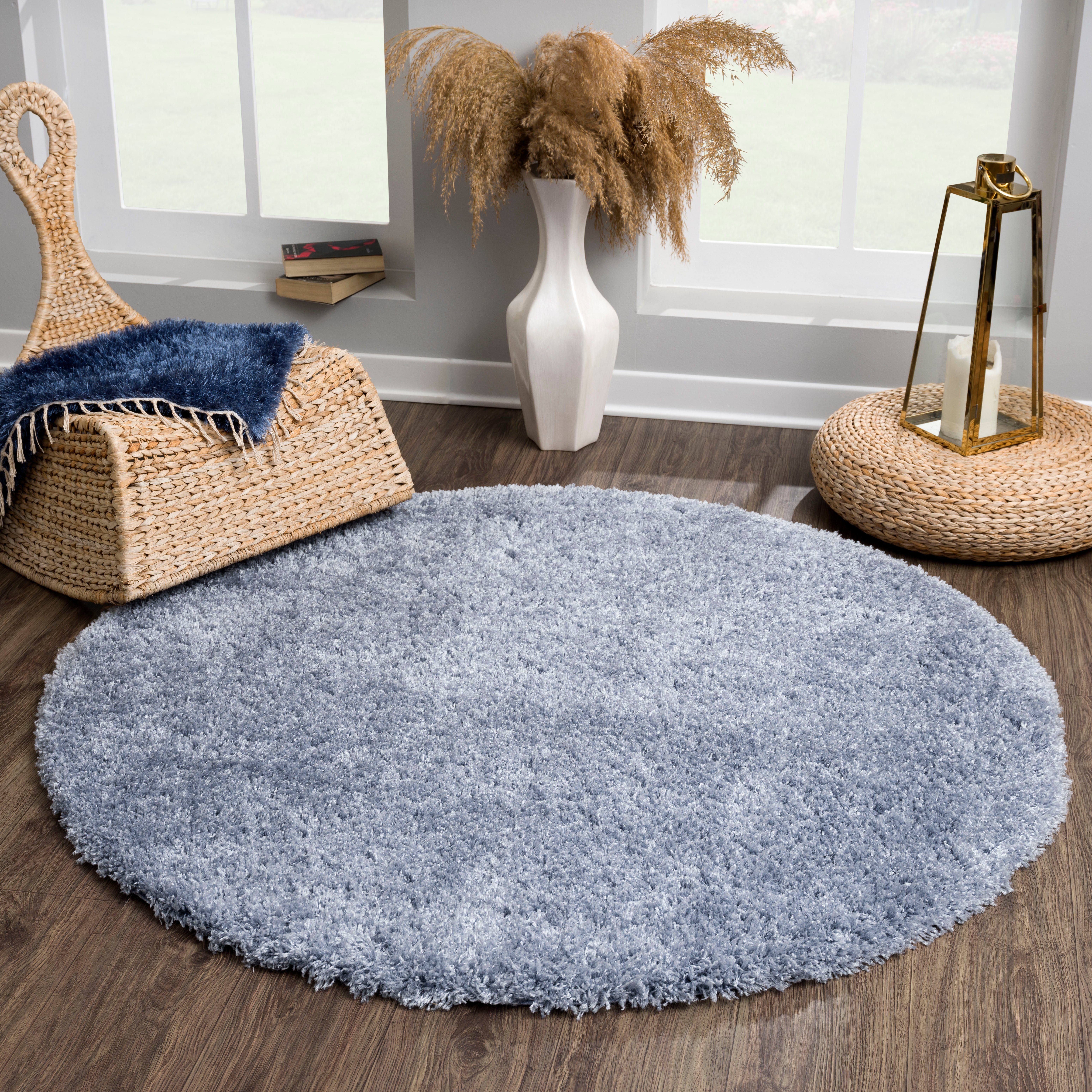 Sanat Hochflor-Teppich Porto, auch als Läufer und in Rund erhältlich, rund, Höhe: 45 mm, Wohnzimmer, Langflor, Shaggy,weich
