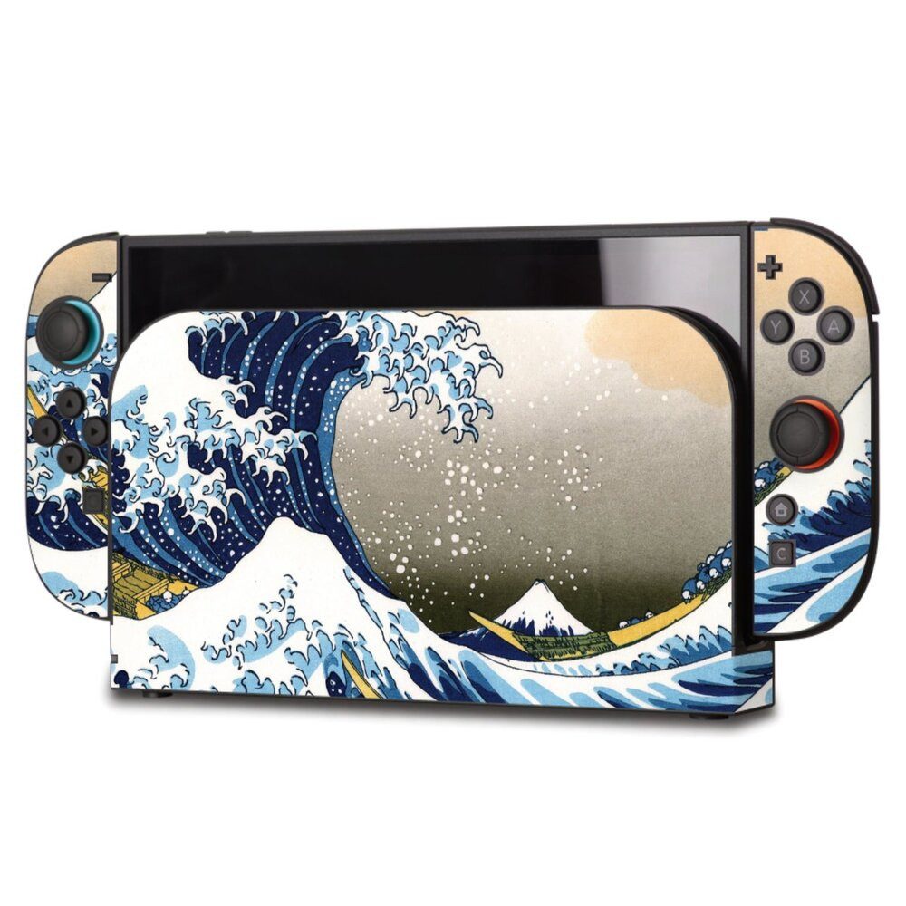 DeinDesign Konsolen-Cover Katsushika Hokusai Die große Welle vor Kanagawa Kunst, Nintendo Switch 2 Skin Aufkleber Sticker Folie