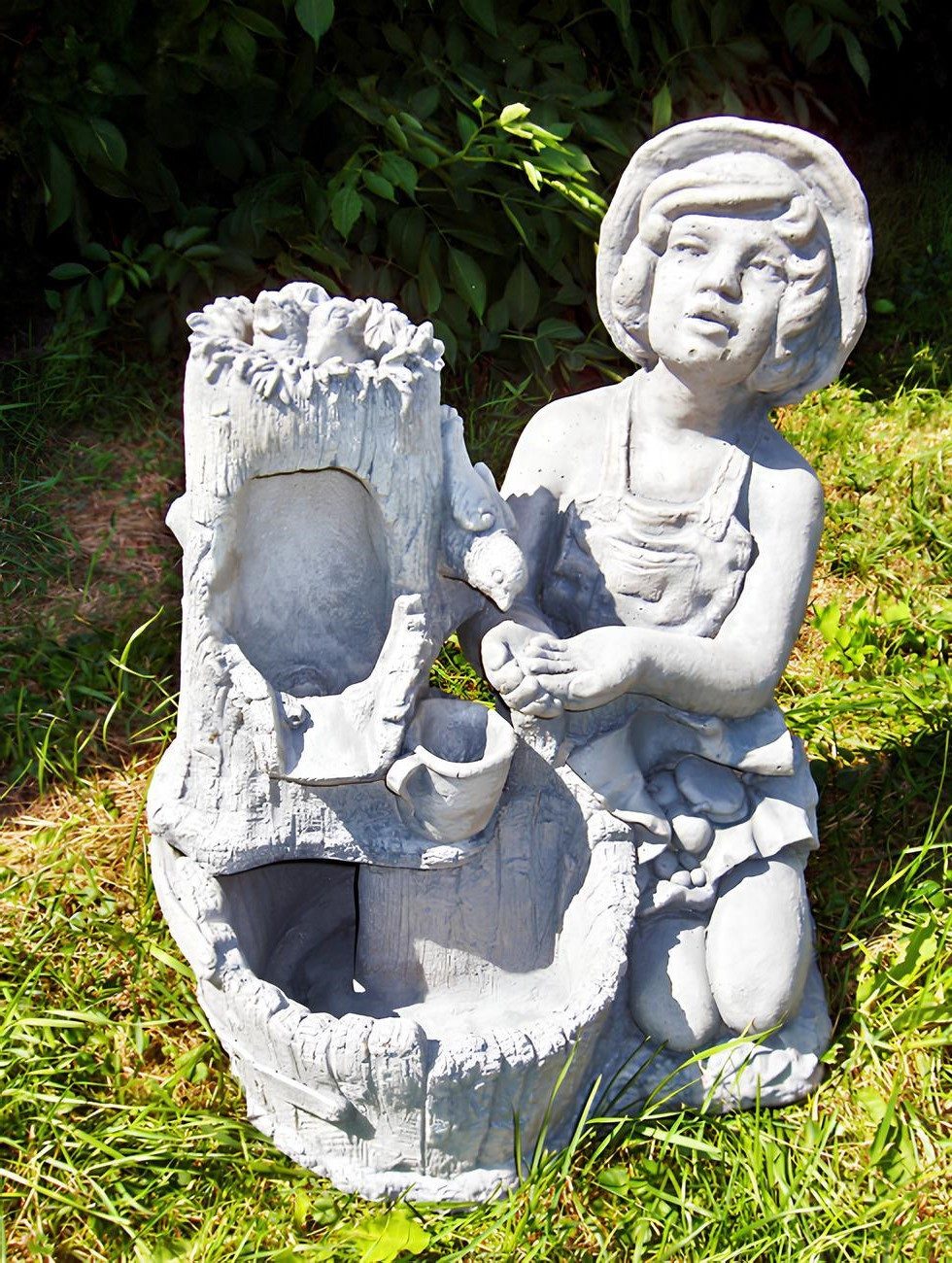 Xlmoebel Gartenbrunnen Zierbrunnen aus Steinguss mit beruhigender Fontäne, (Artikel 1025), Hergestellt in Europa