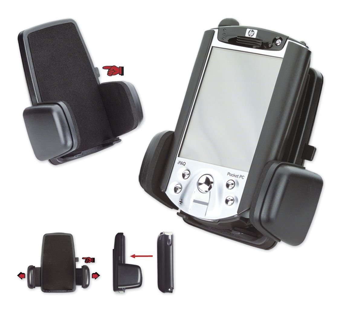 Herbert Richter Handy-Halterung, (Smartphonehalter, mit Lamellensockel selbstklebend)