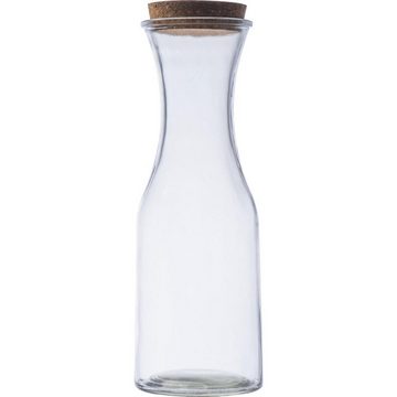 Livepac Office Trinkflasche Glasflasche mit Korkdeckel / Karaffe / 1.000 ml