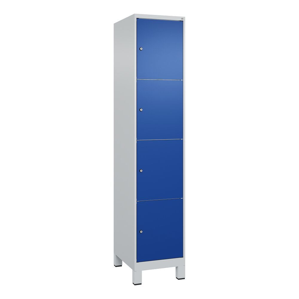 C+P Garderobenschrank Fächerschrank Classic Plus, 4 Fächer übereinander, Abteilbreite 40 ... Für Schule, Verein und Fitness-Studios