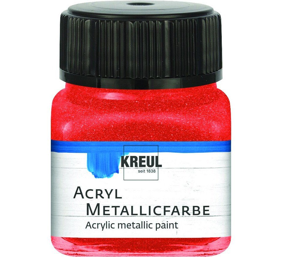 Kreul Acrylfarbe Kreul Acryl Metallicfarbe rot 20 ml