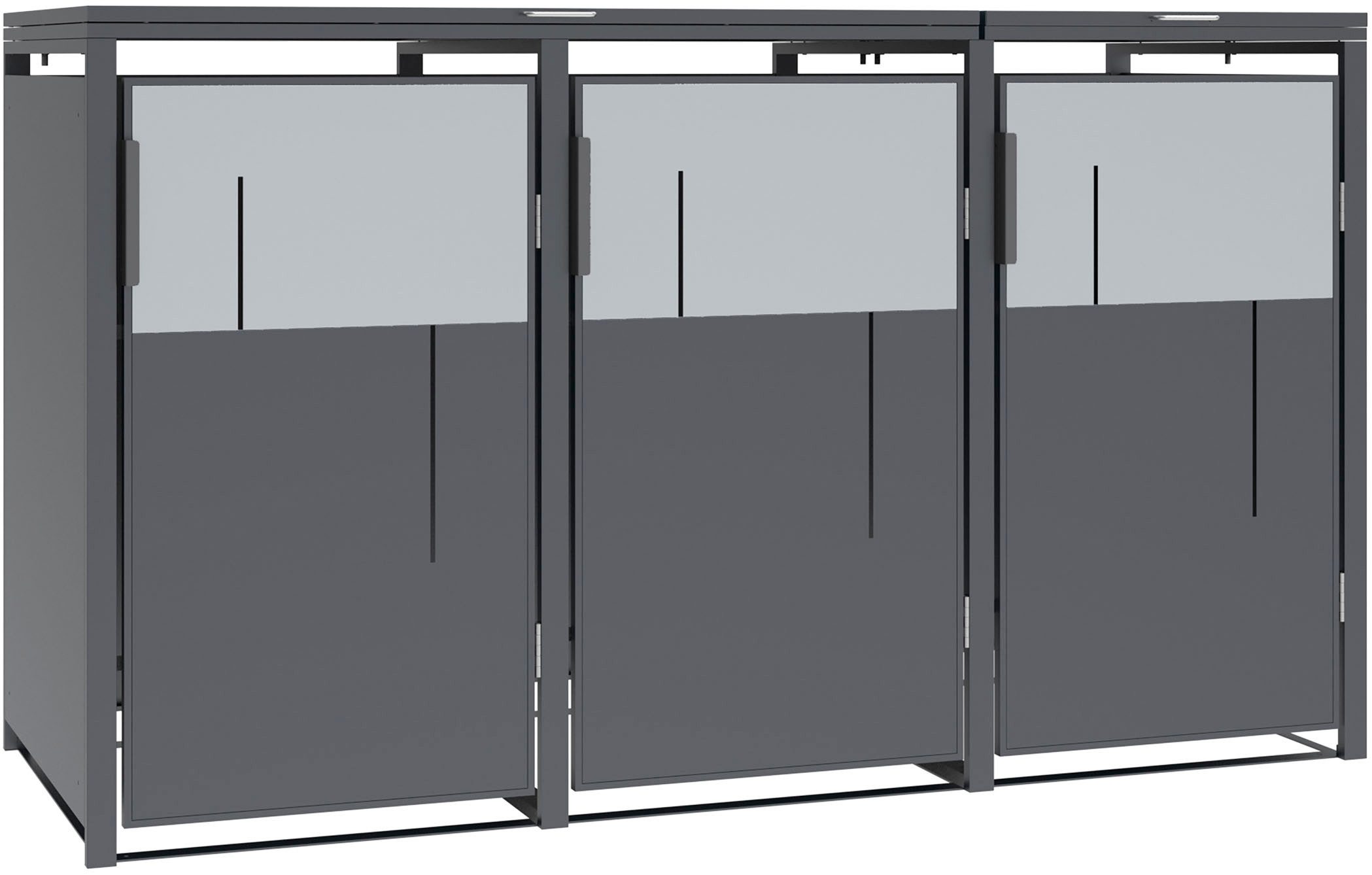 WESTMANN Mülltonnenbox Tonus 3, BxTxH: 198x80x116 cm, für 3x240 L Mülltonnen
