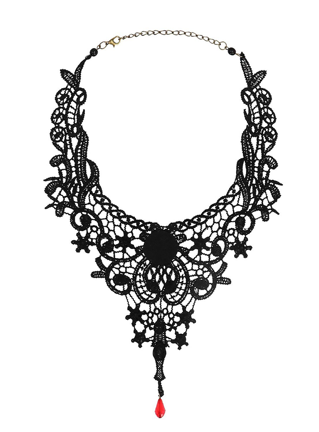 Boland Kostüm Vampirdame Collier - für Halloween Kostüm Damen, Wunderschöner Halsschmuck für blutdürstige Damen