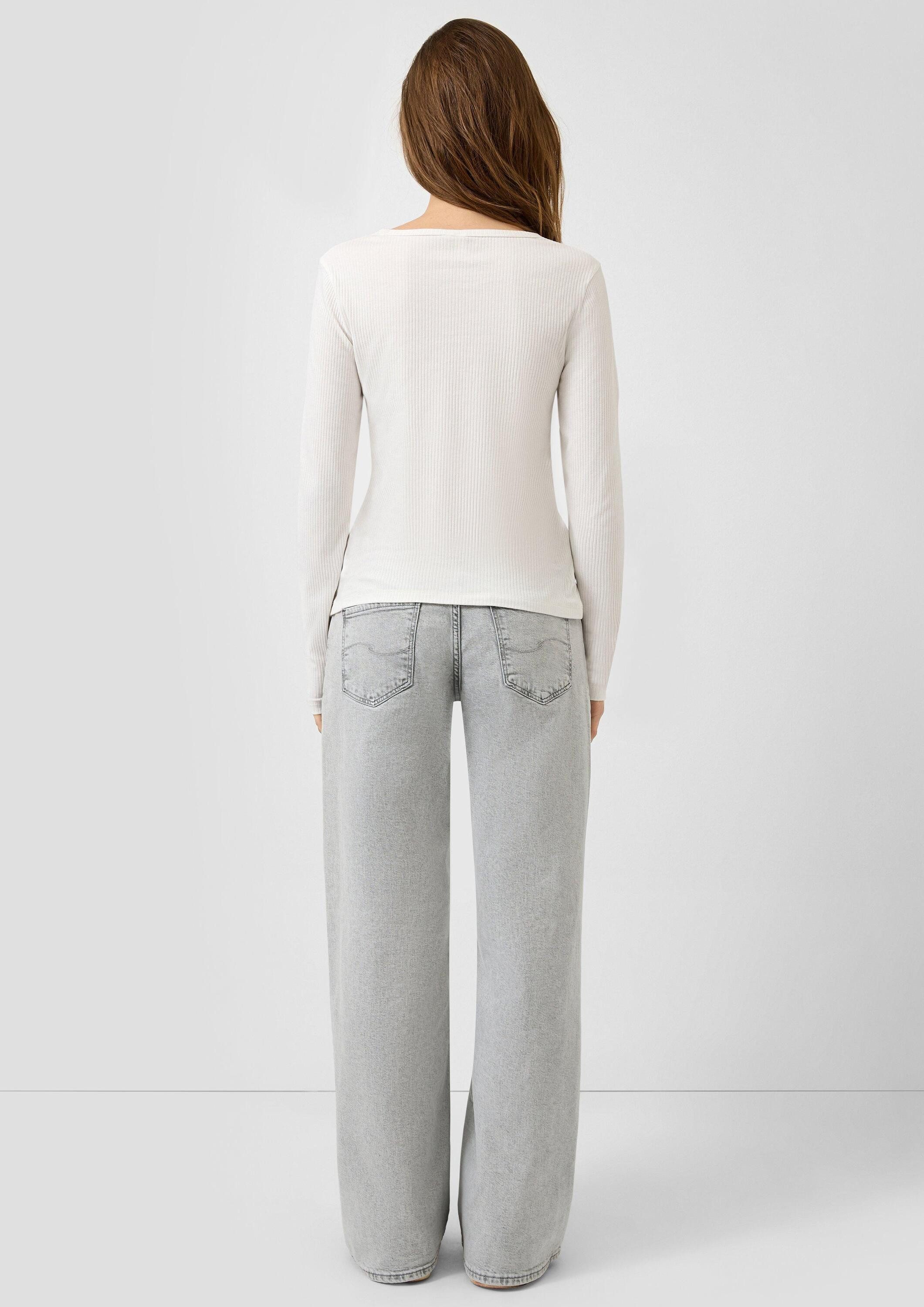 QS Weite Jeans Jeans-Hose CATIE Jeans Catie / Slim Fit / Mid Rise / Wide Leg / Superstretch